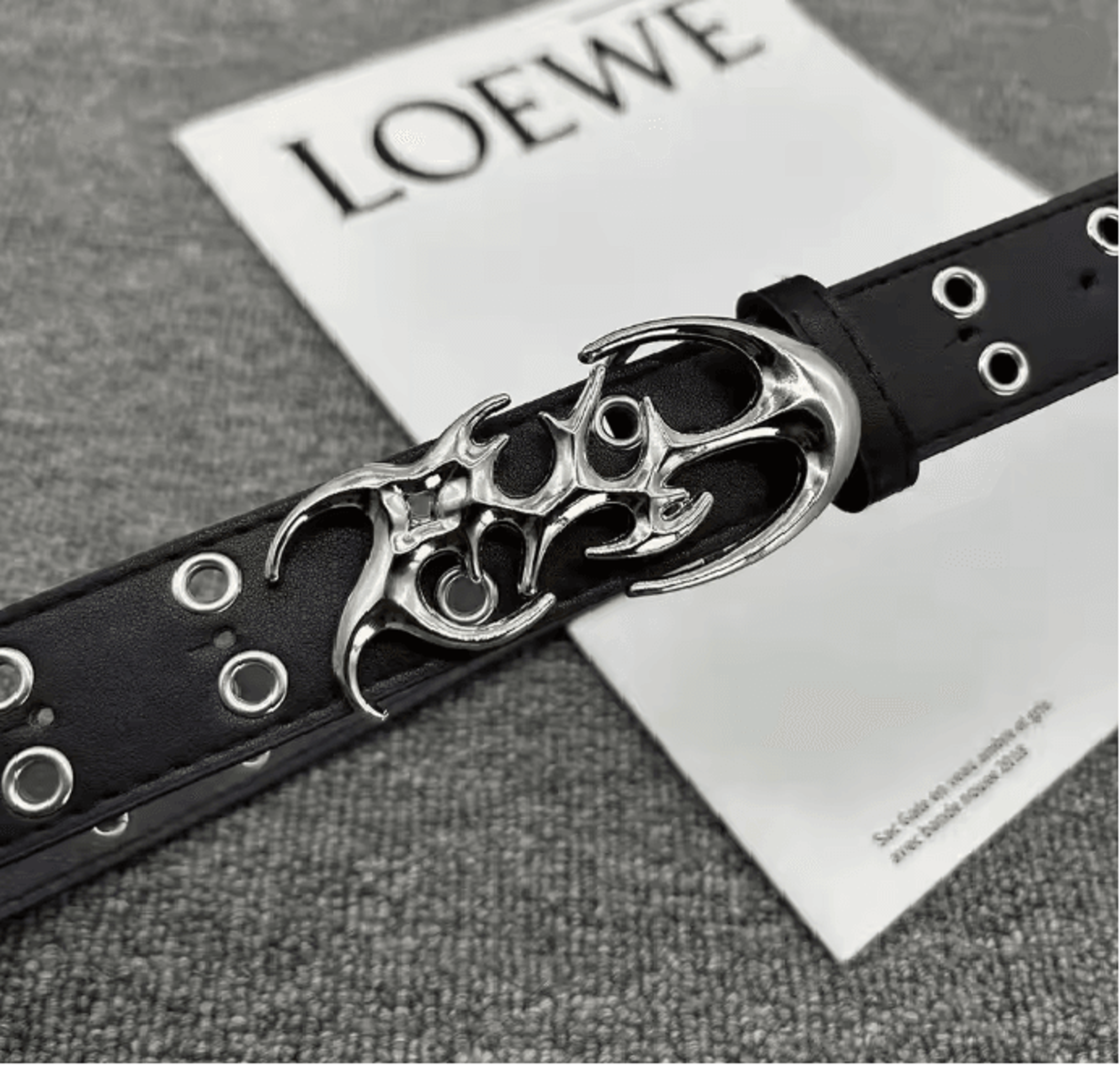 hollowcore y2k punk leather belt