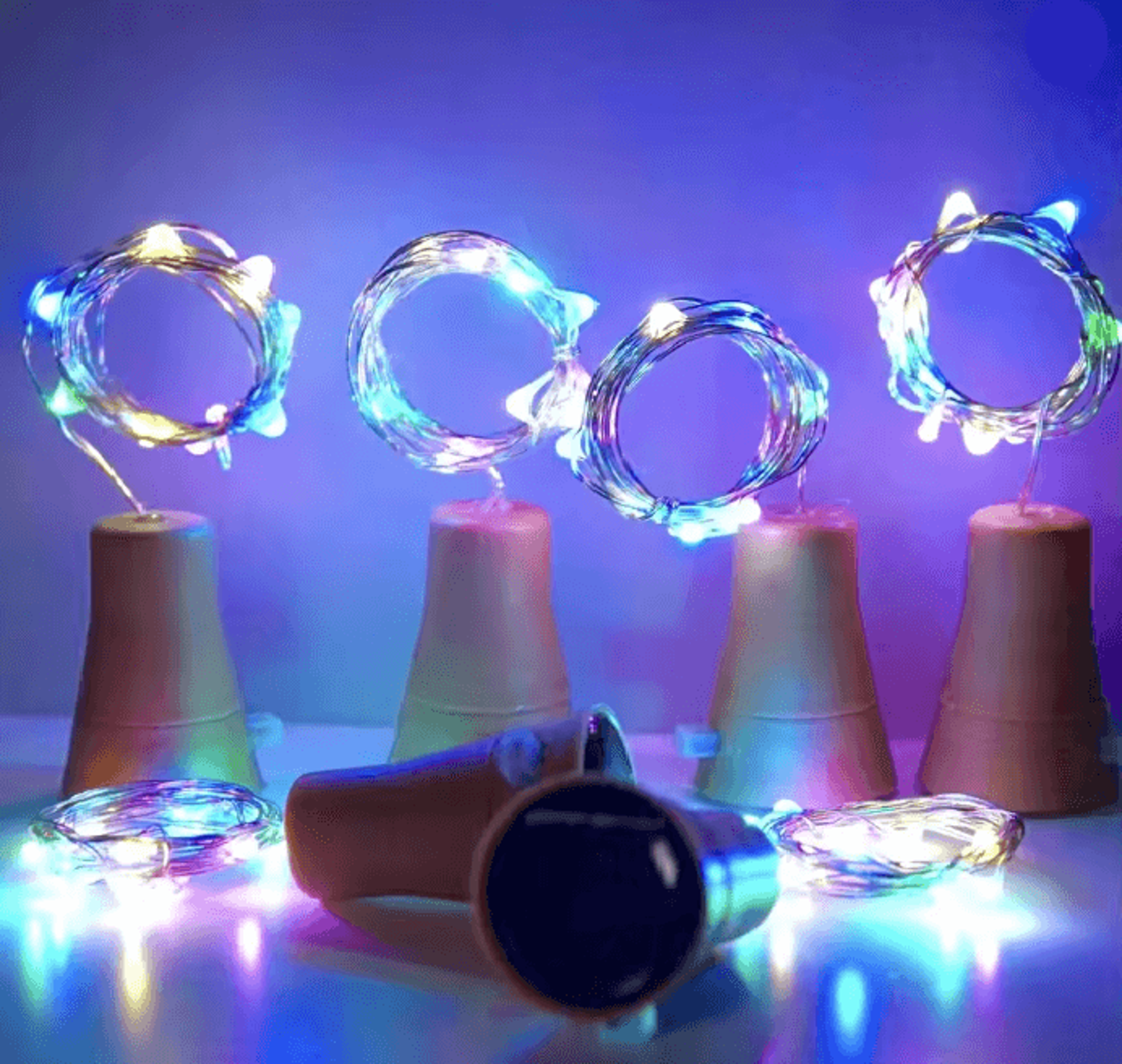 solarglow bottle stopper light string