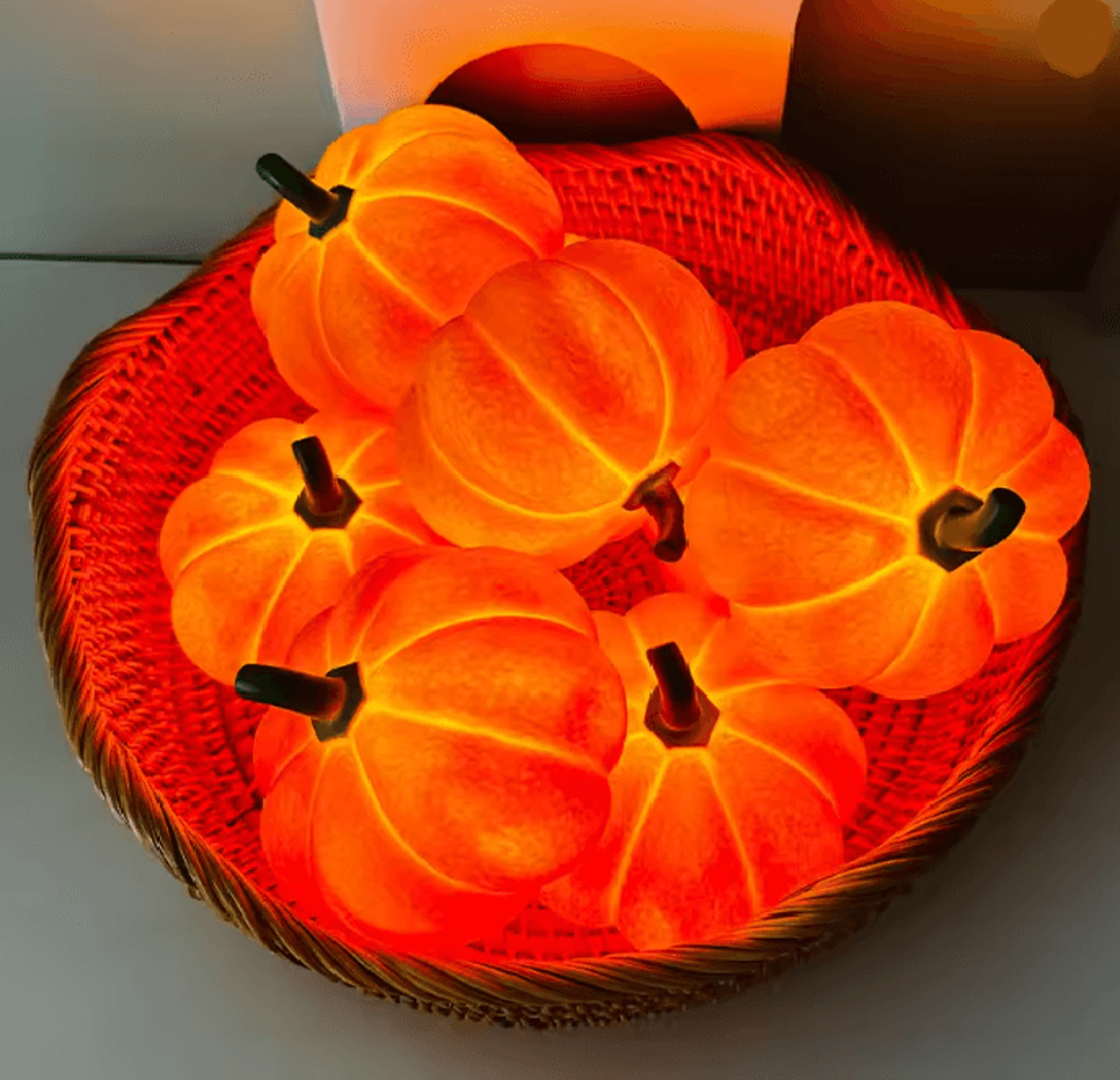 halloween pumpkin led night light