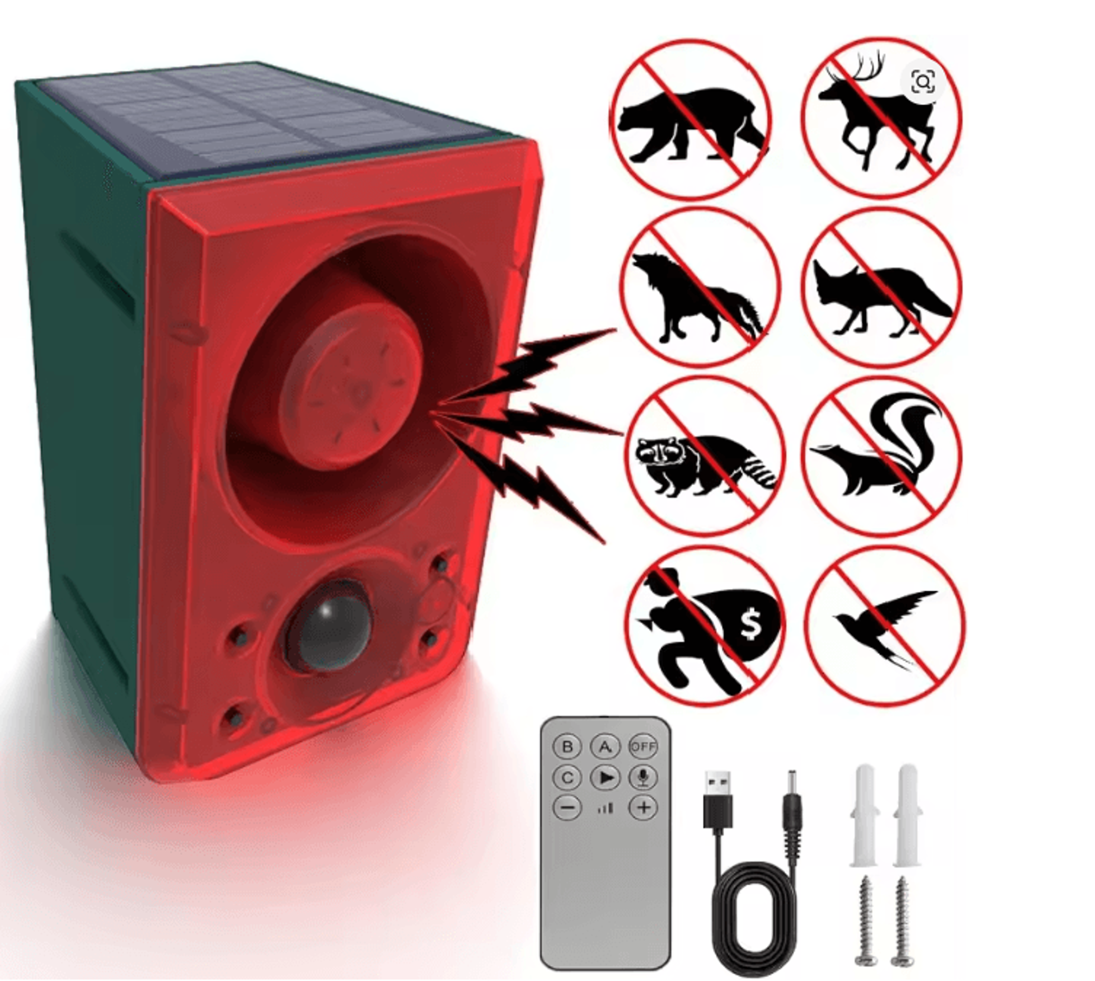 solar motion alarm security light