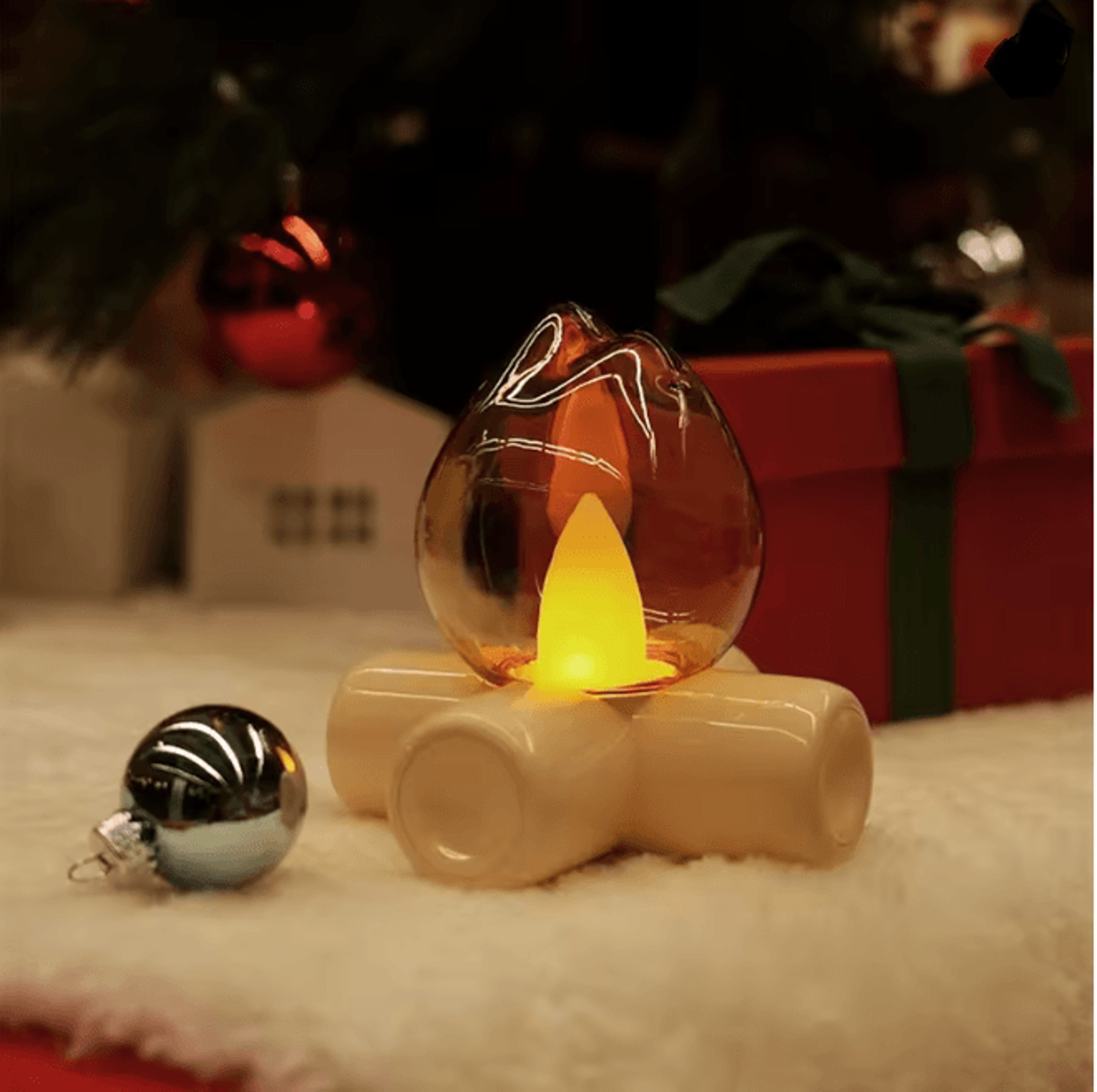 flame glow led table lamp