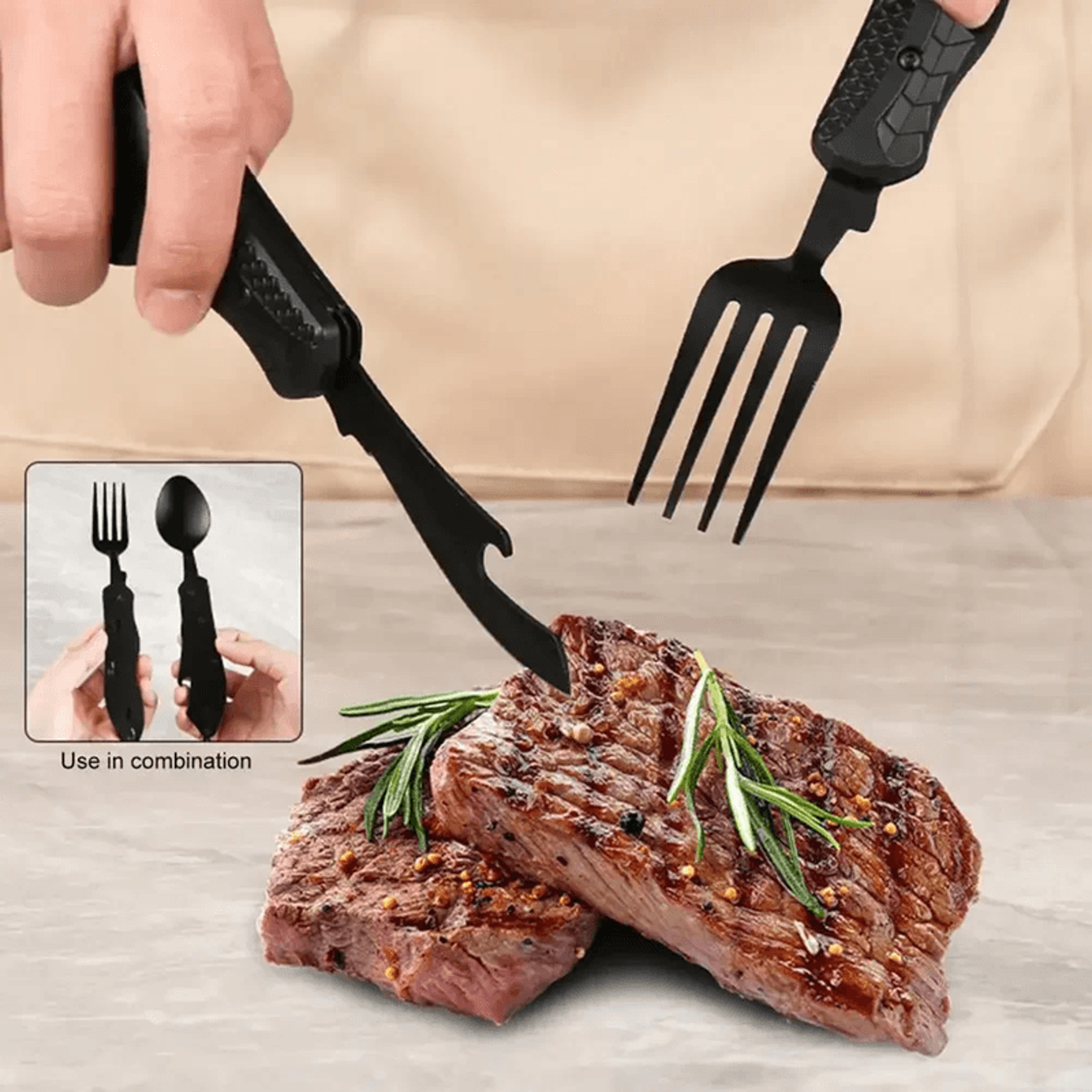 folding camping multi tool utensil