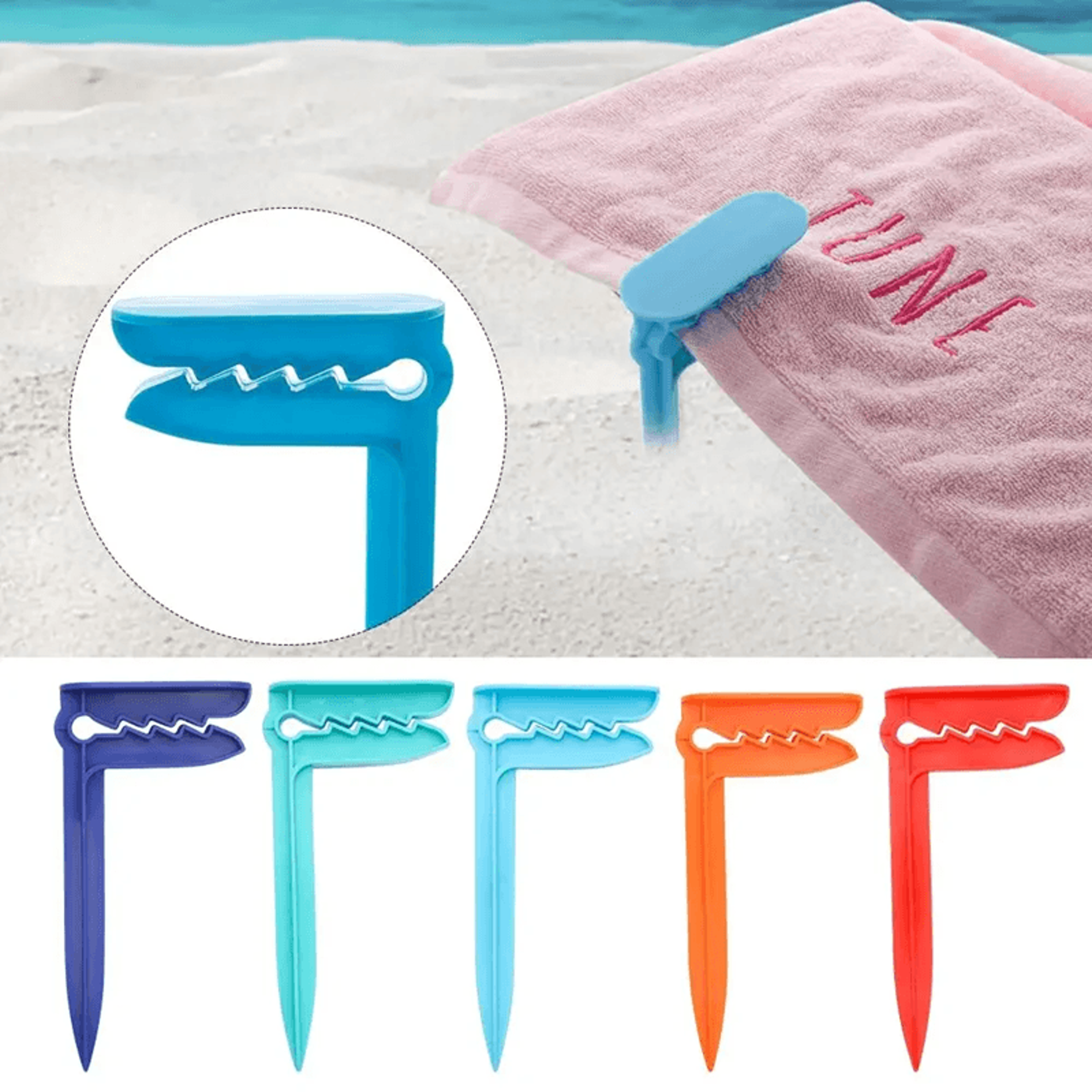 outdoor towel and cloth clip set