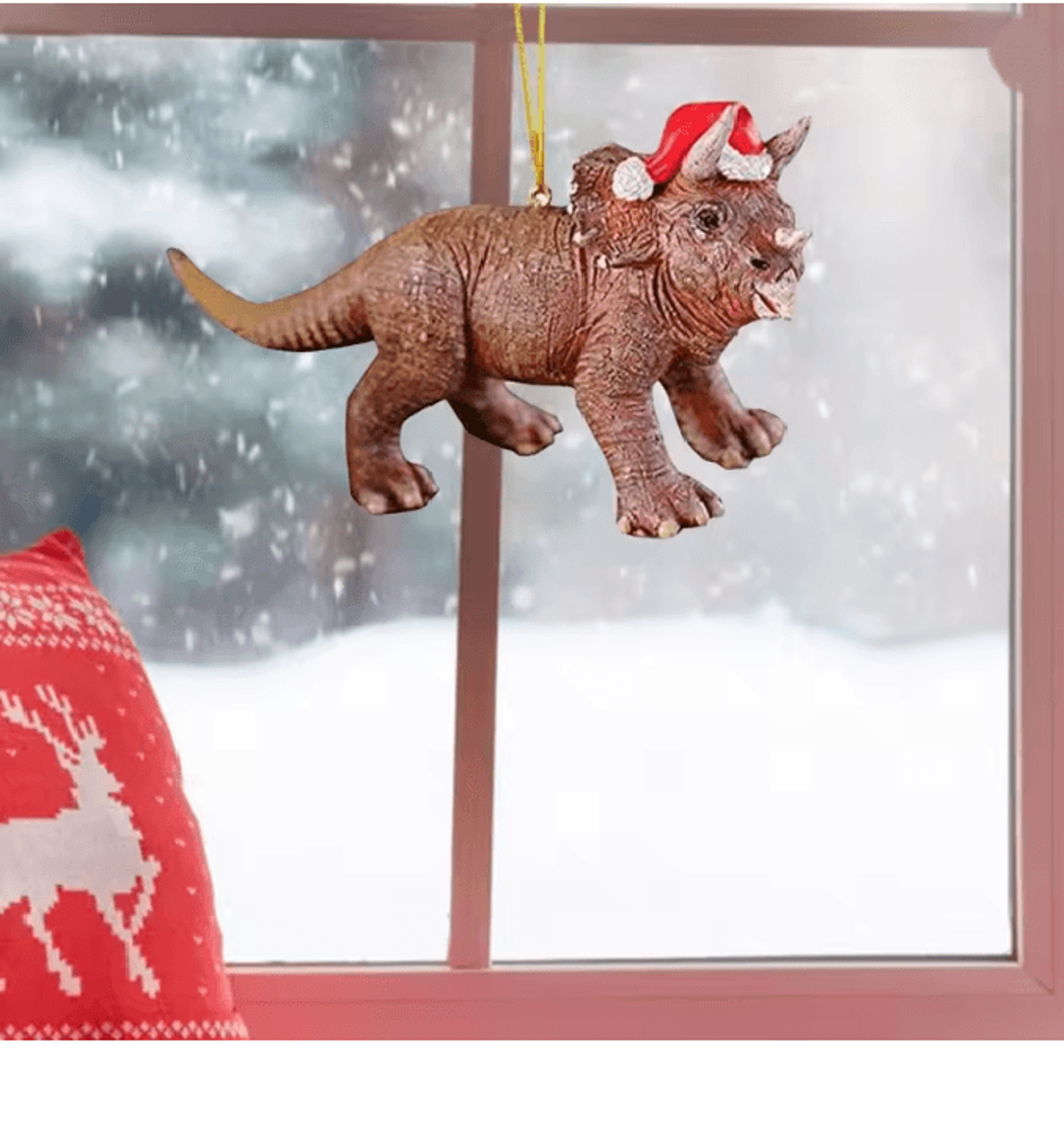 dinosaur christmas tree hanging ornament