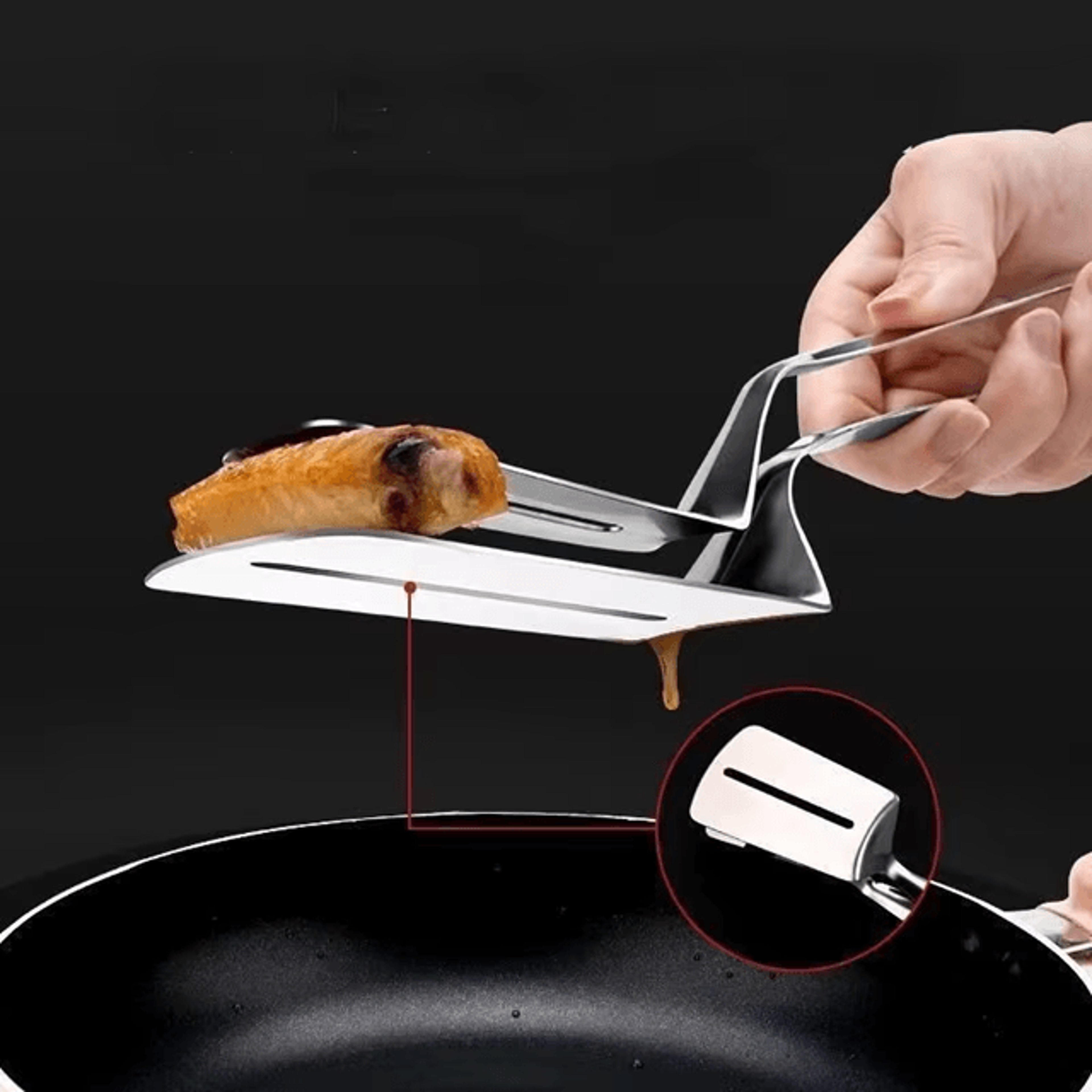 stainless steel steak and food clamp tongs for cooking and bbq