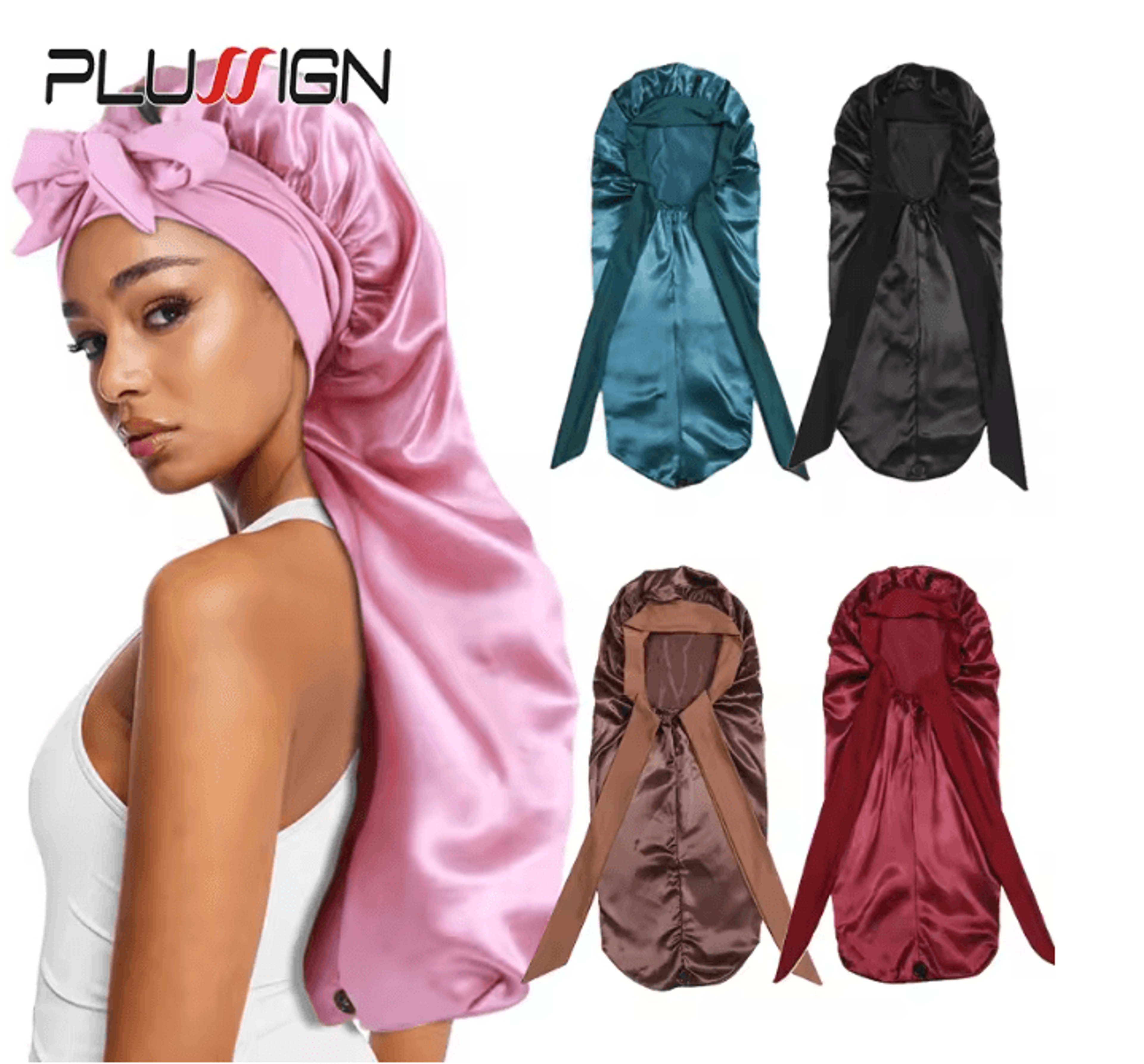 soft silky satin bonnet for natural and curly hair