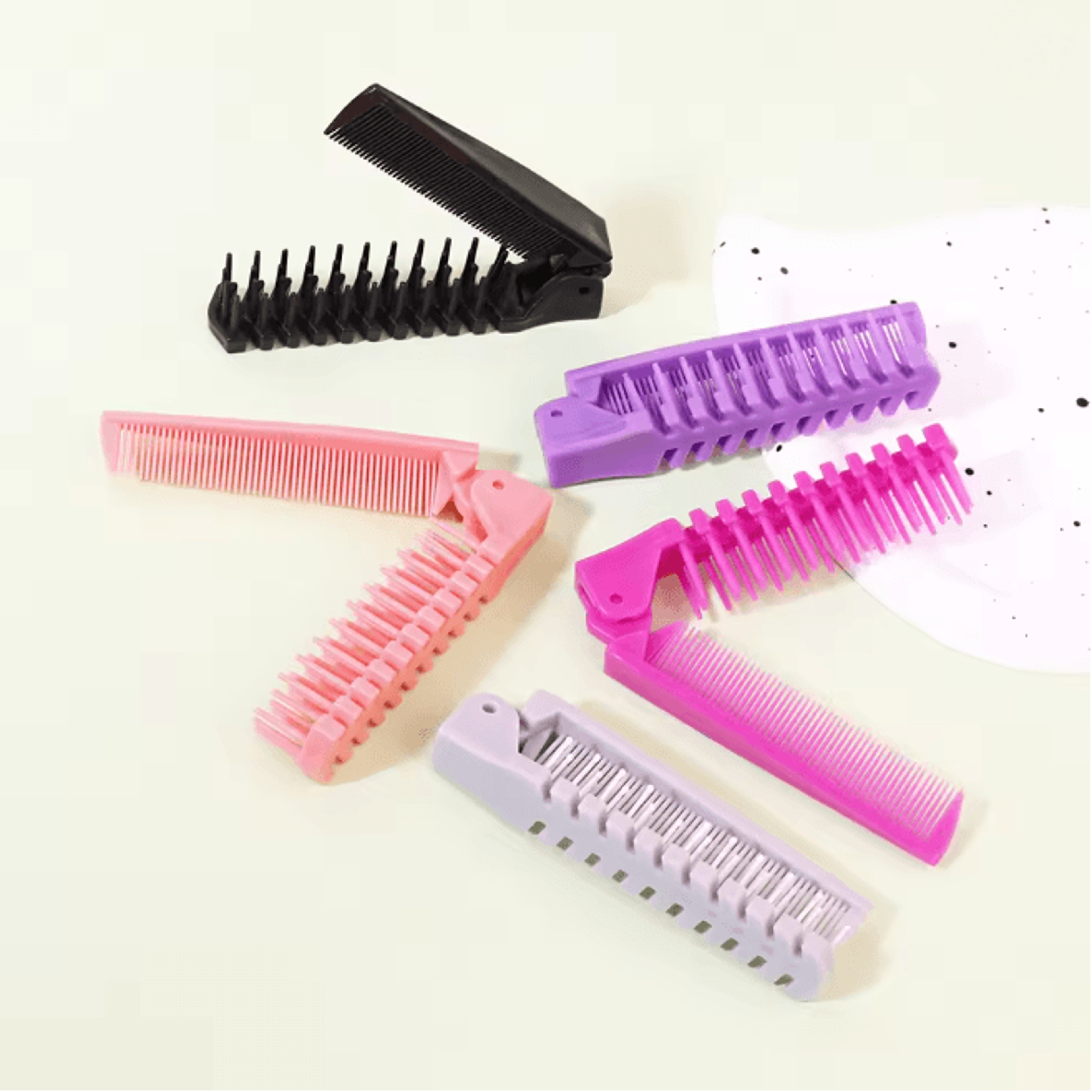 portable folding hair comb for travel and everyday styling