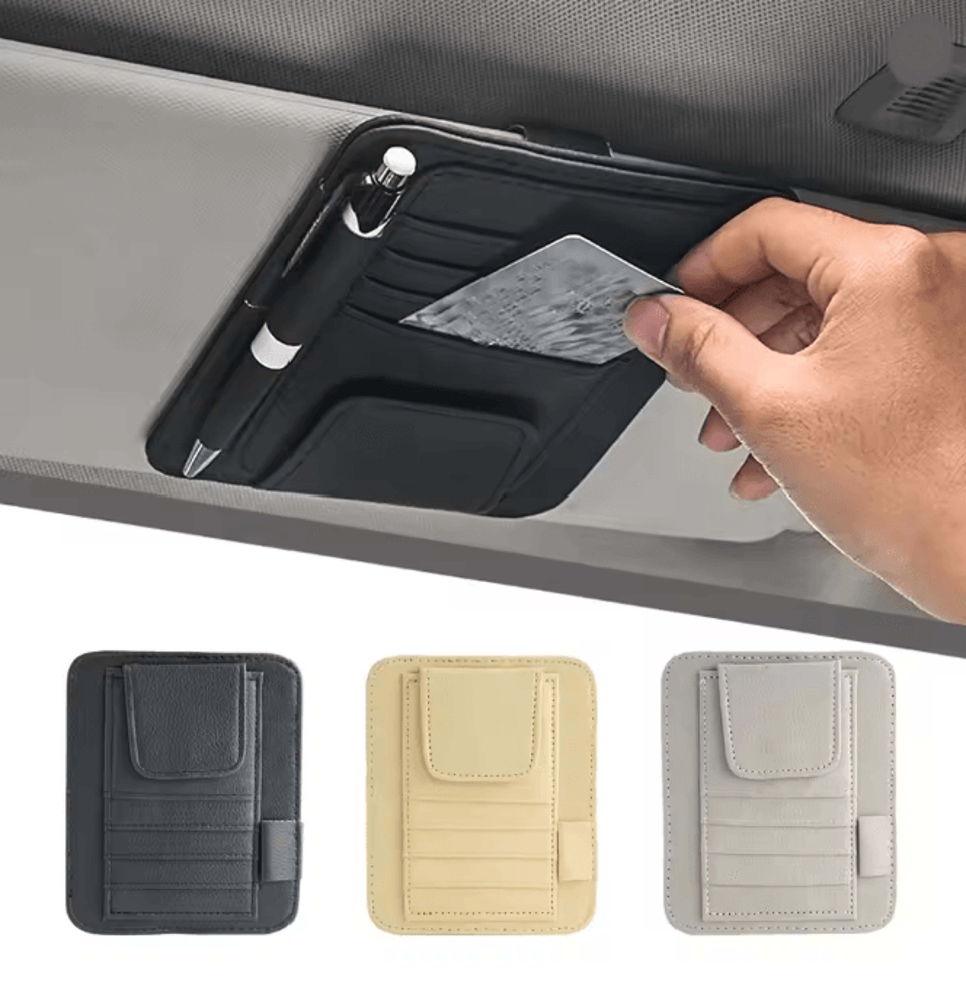 car sun visor organizer multi pocket storage holder