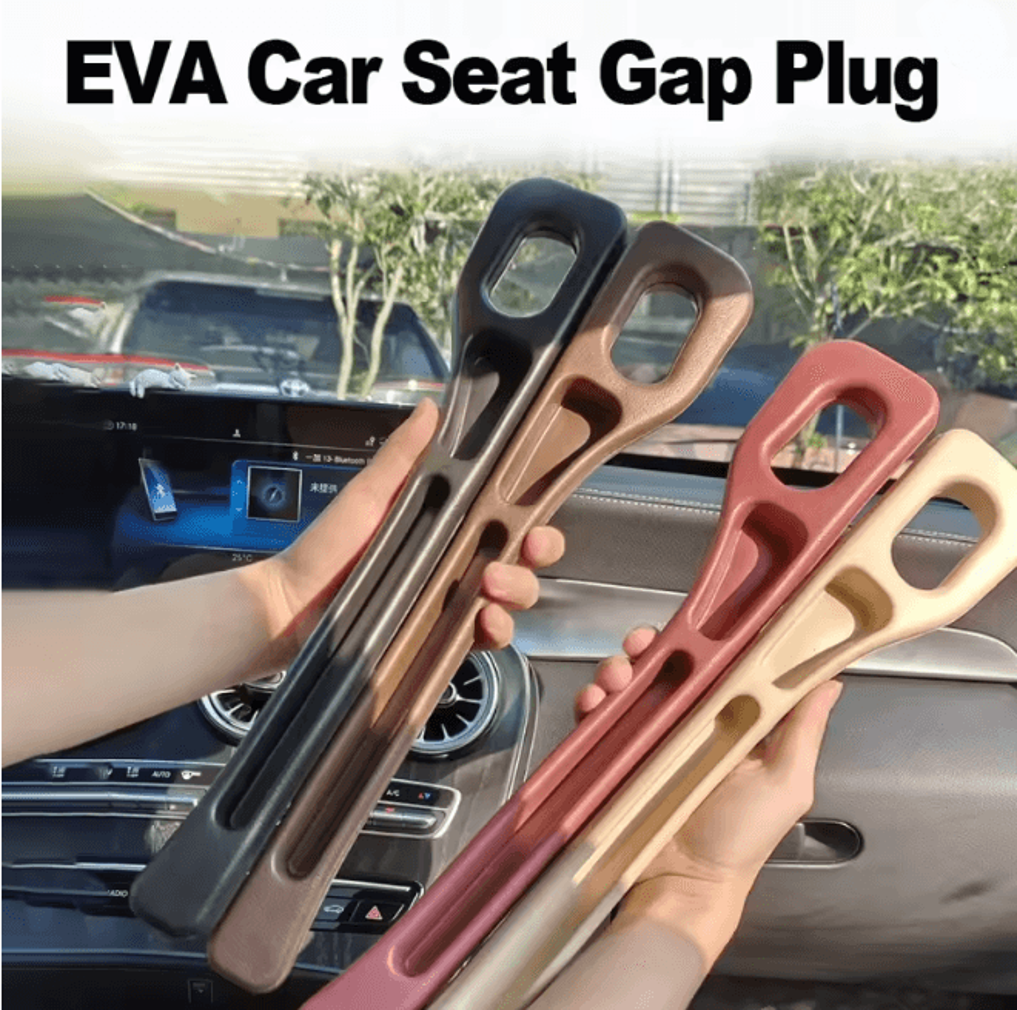 car seat gap filler organizer with dual groove design