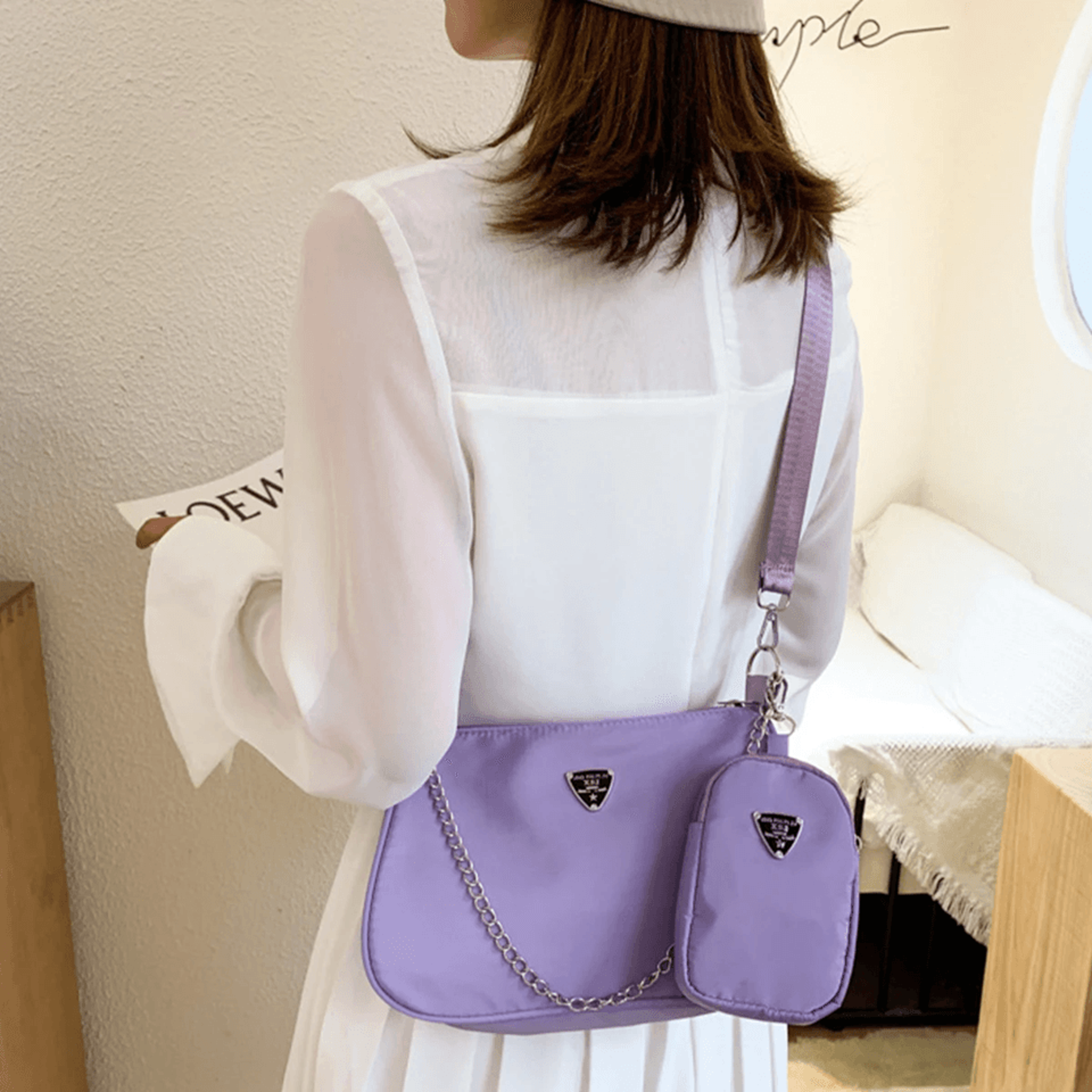 nylon crossbody shoulder bag for everyday style