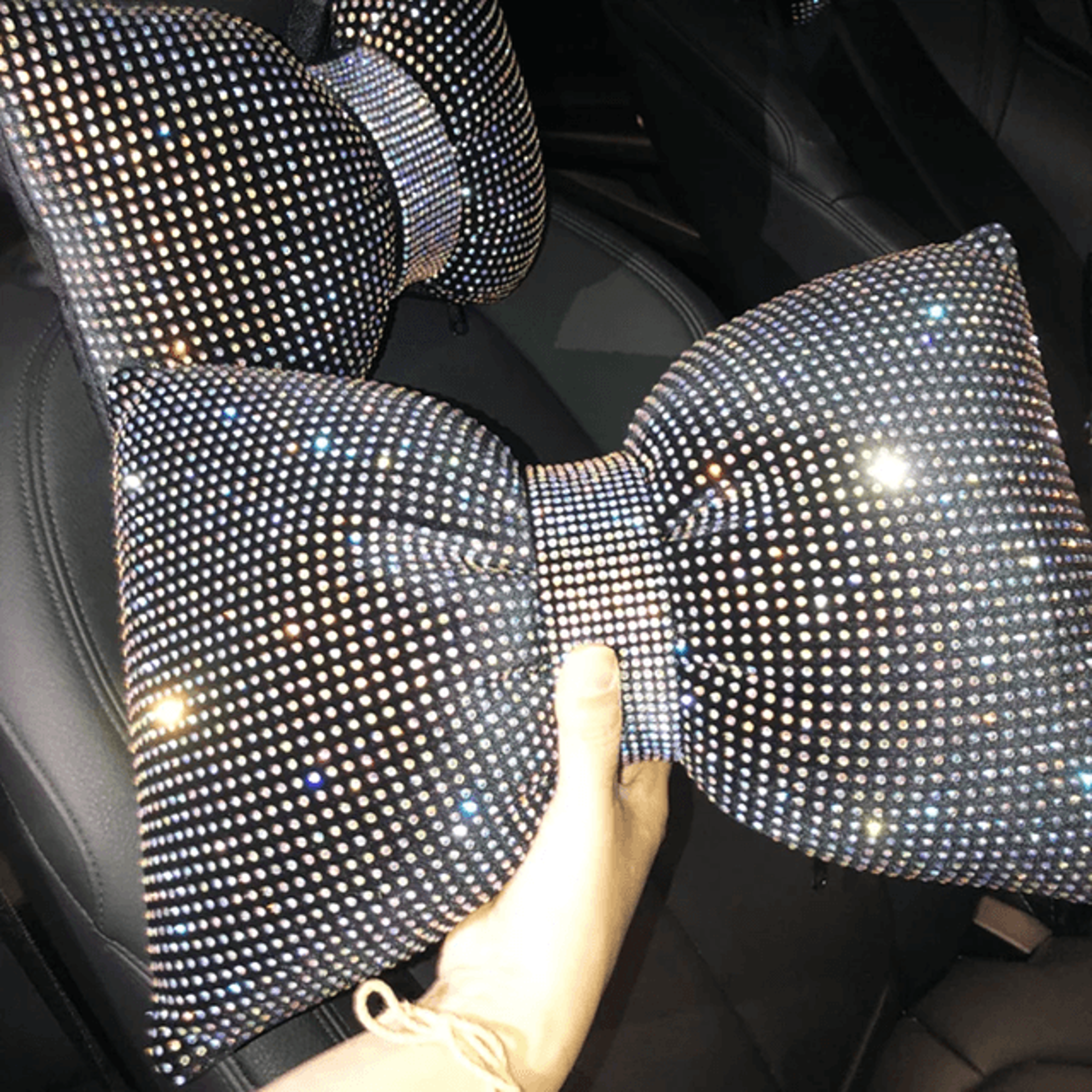 bling car neck support pillow