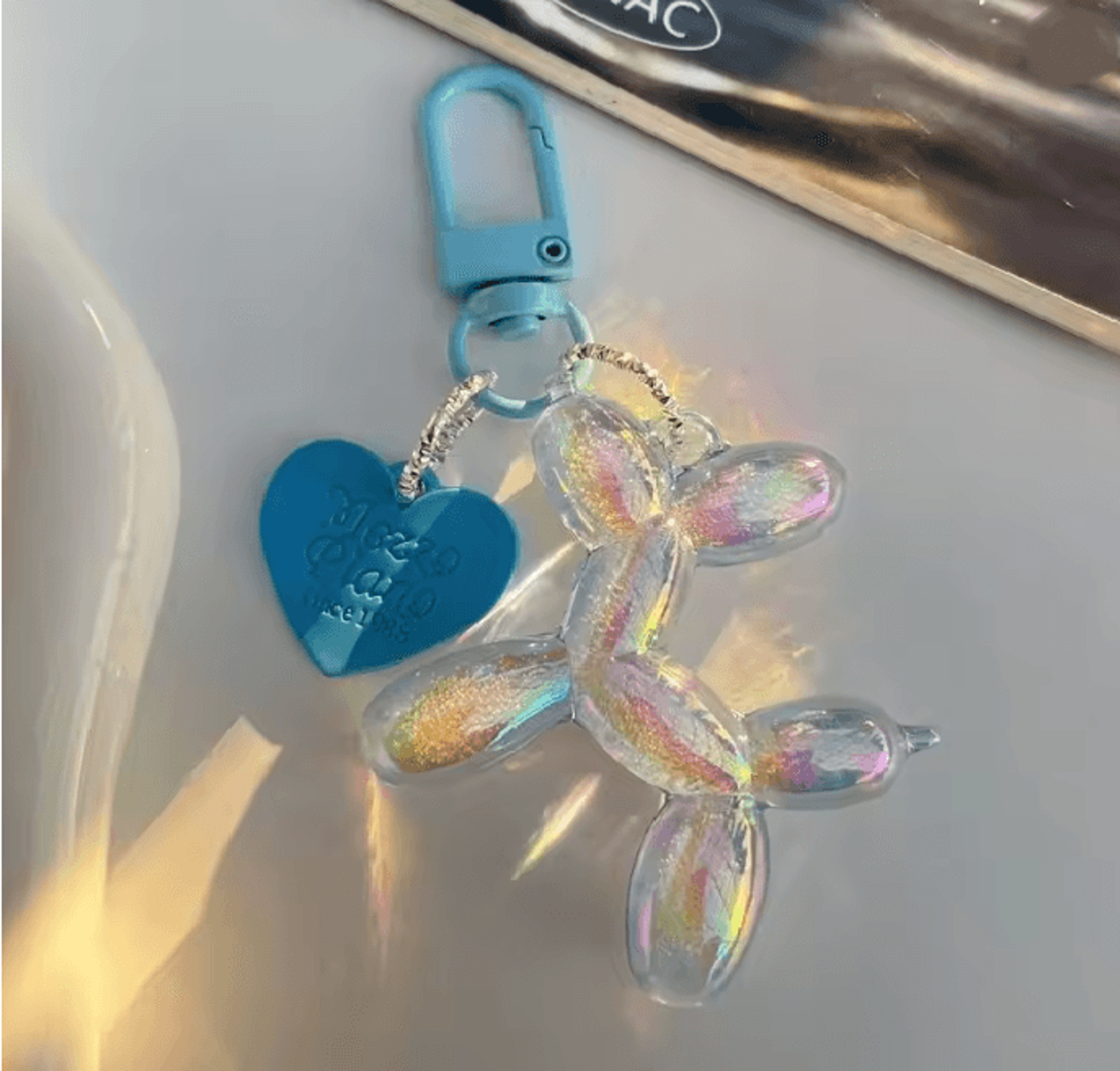 jelly balloon dog keychain pendant