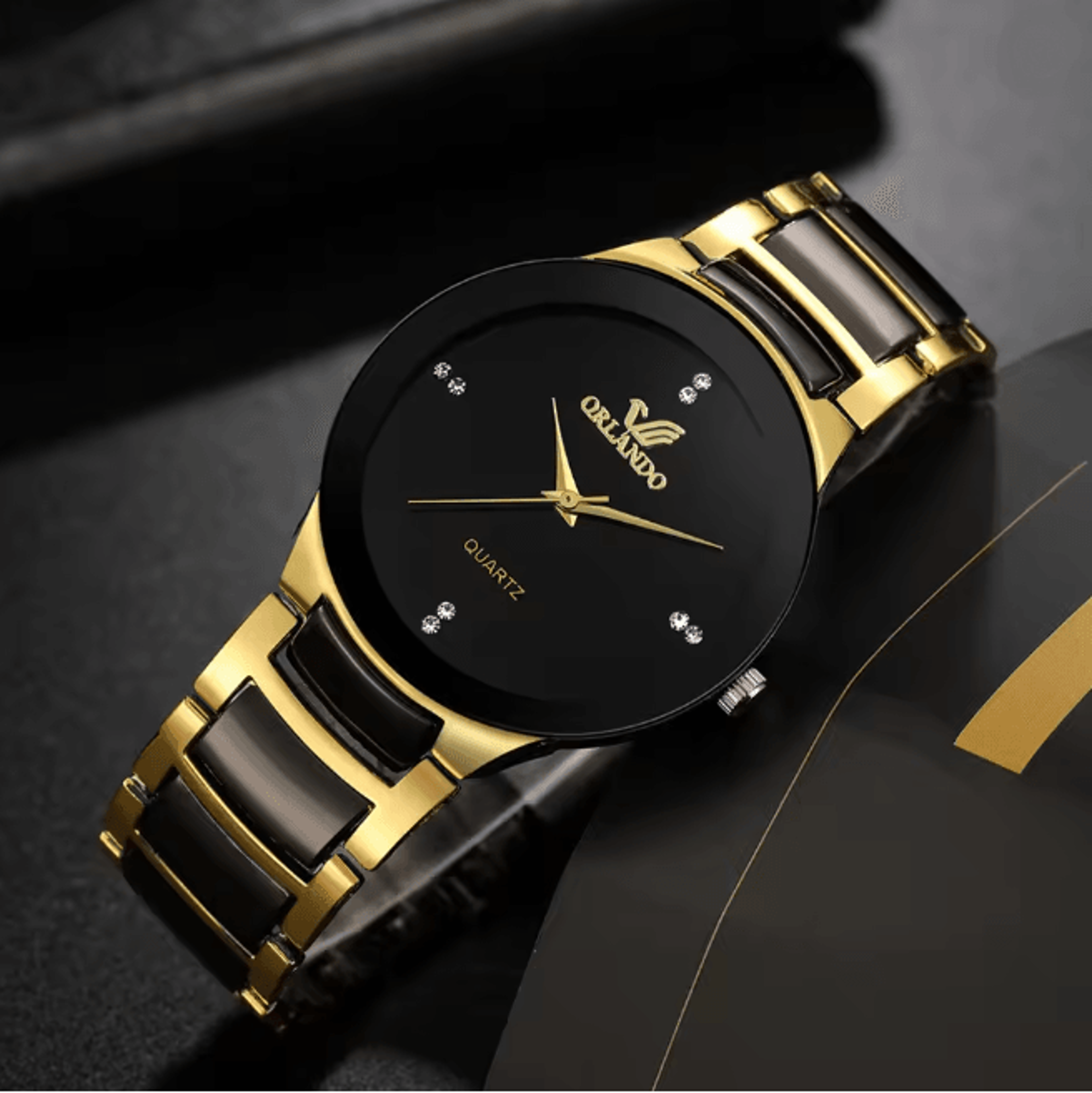 classic steel quartz business watch