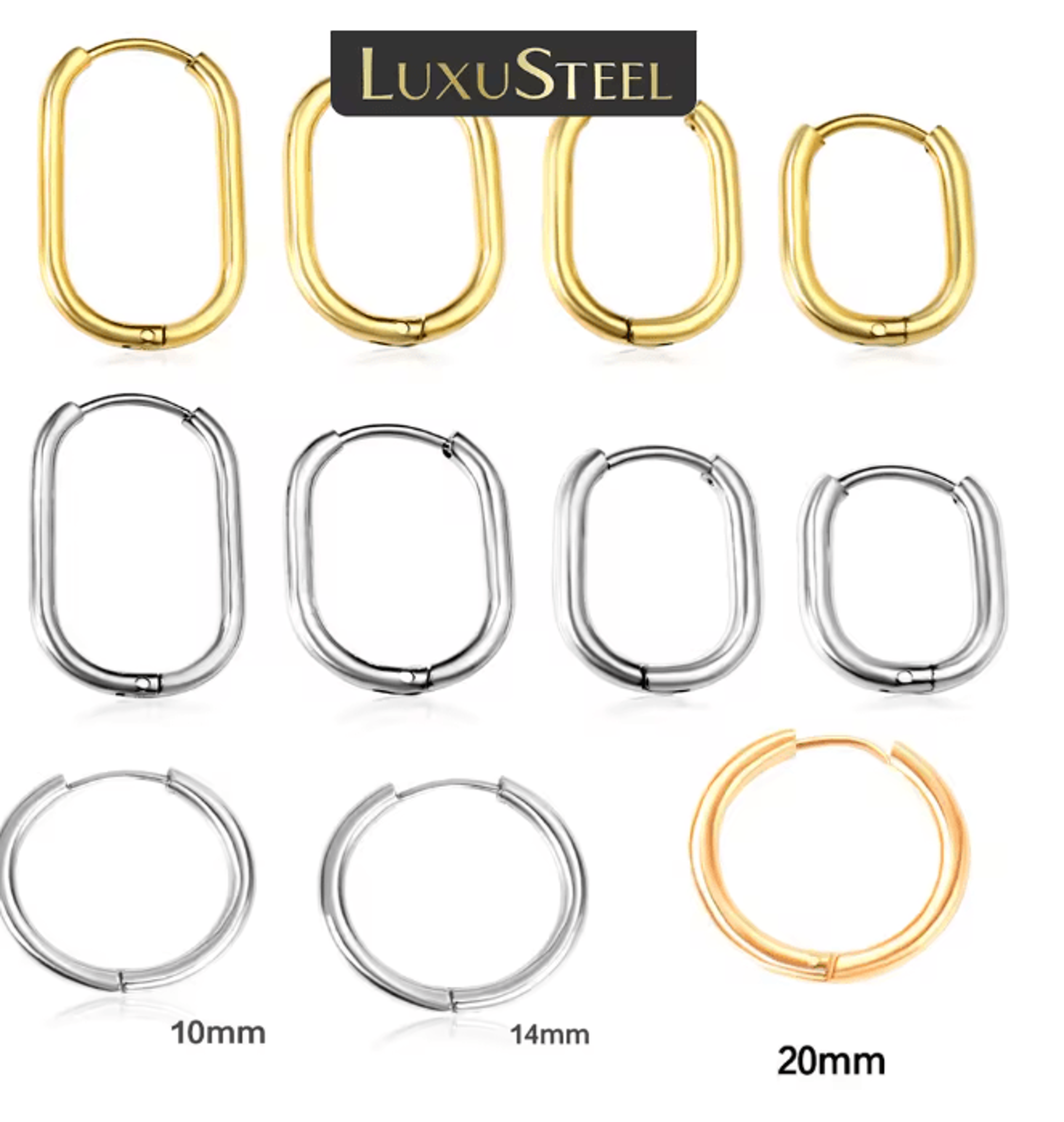 simple u shape hoop earrings