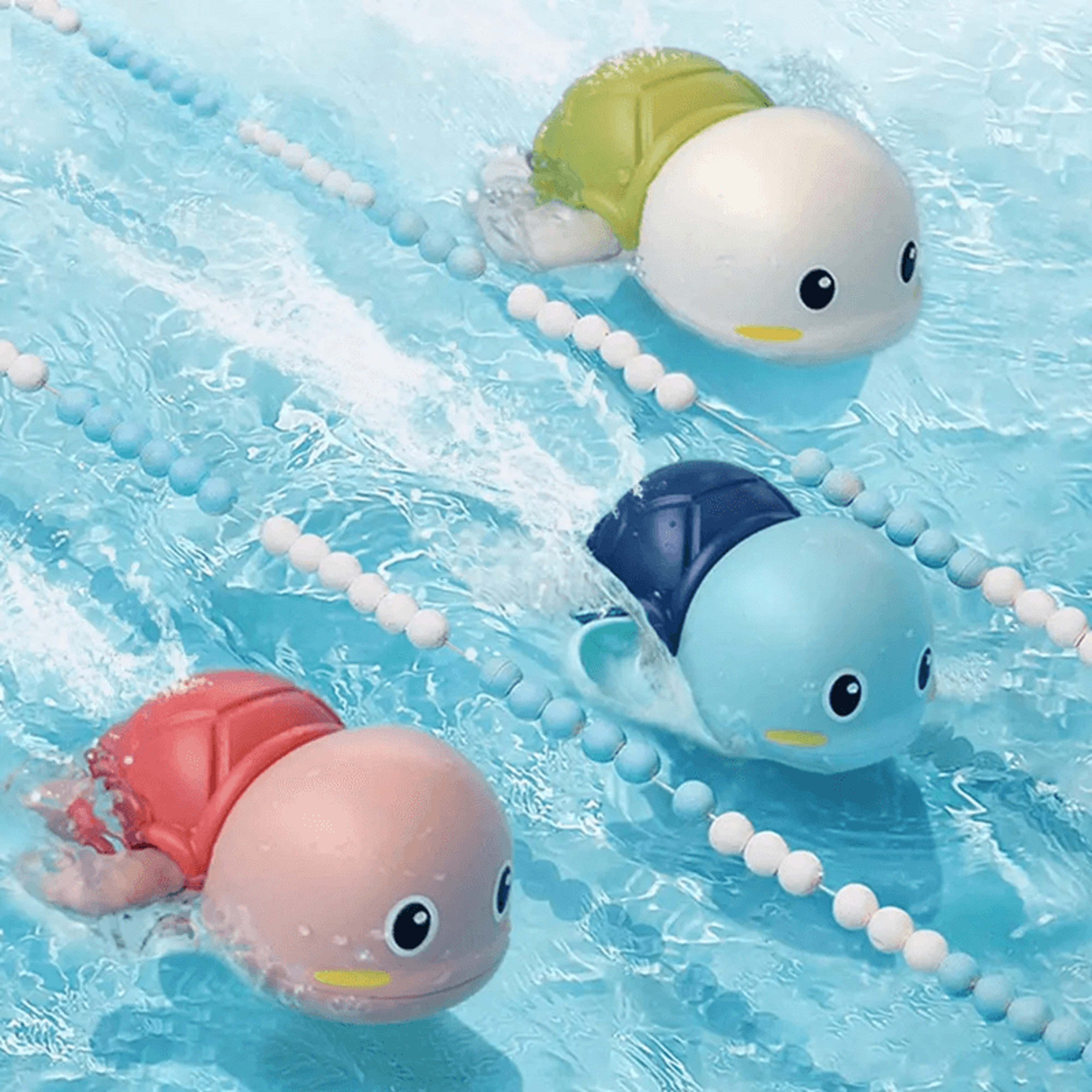 aquaturtle wind up bath toy set