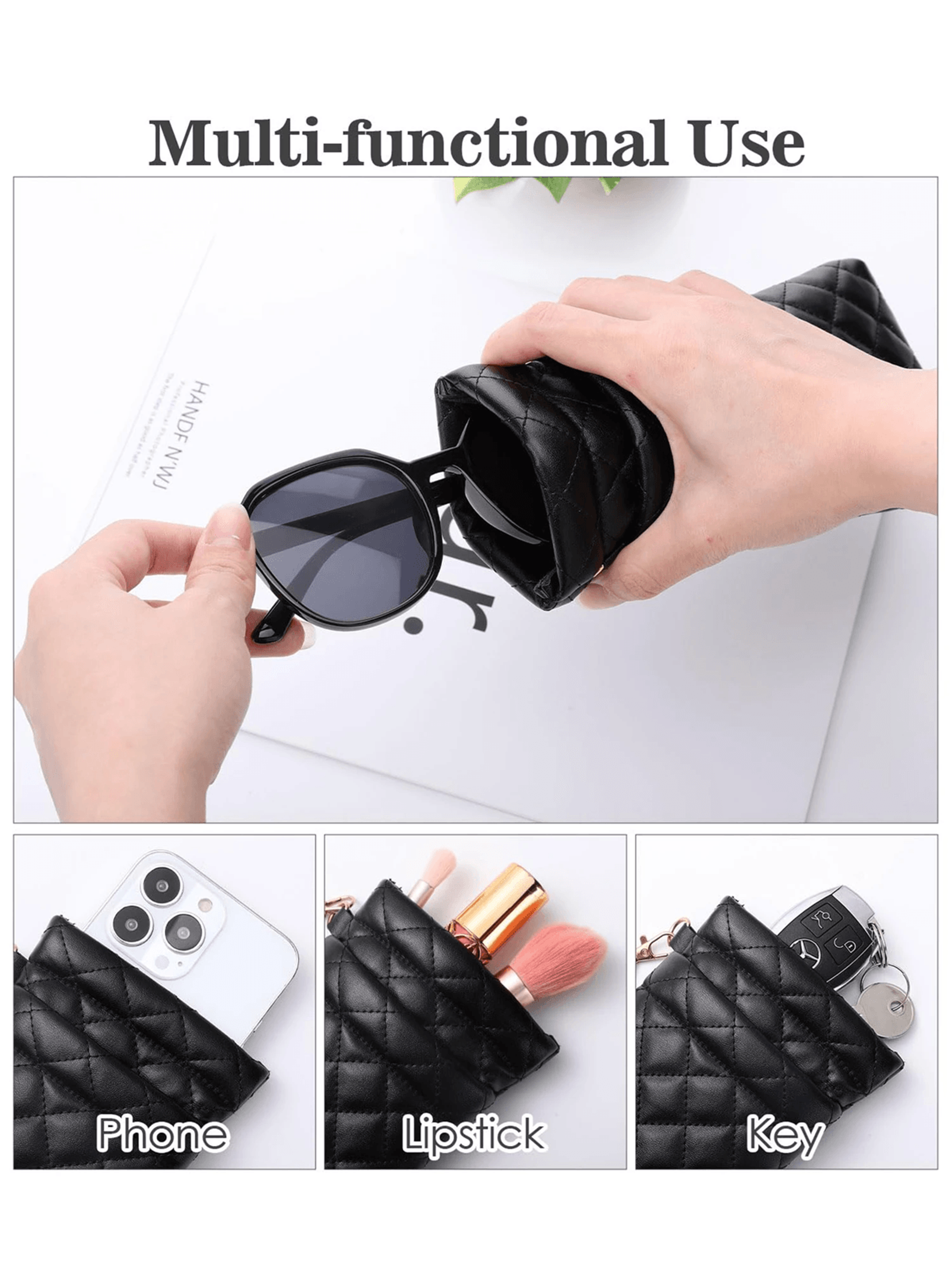 double layer squeeze glasses case