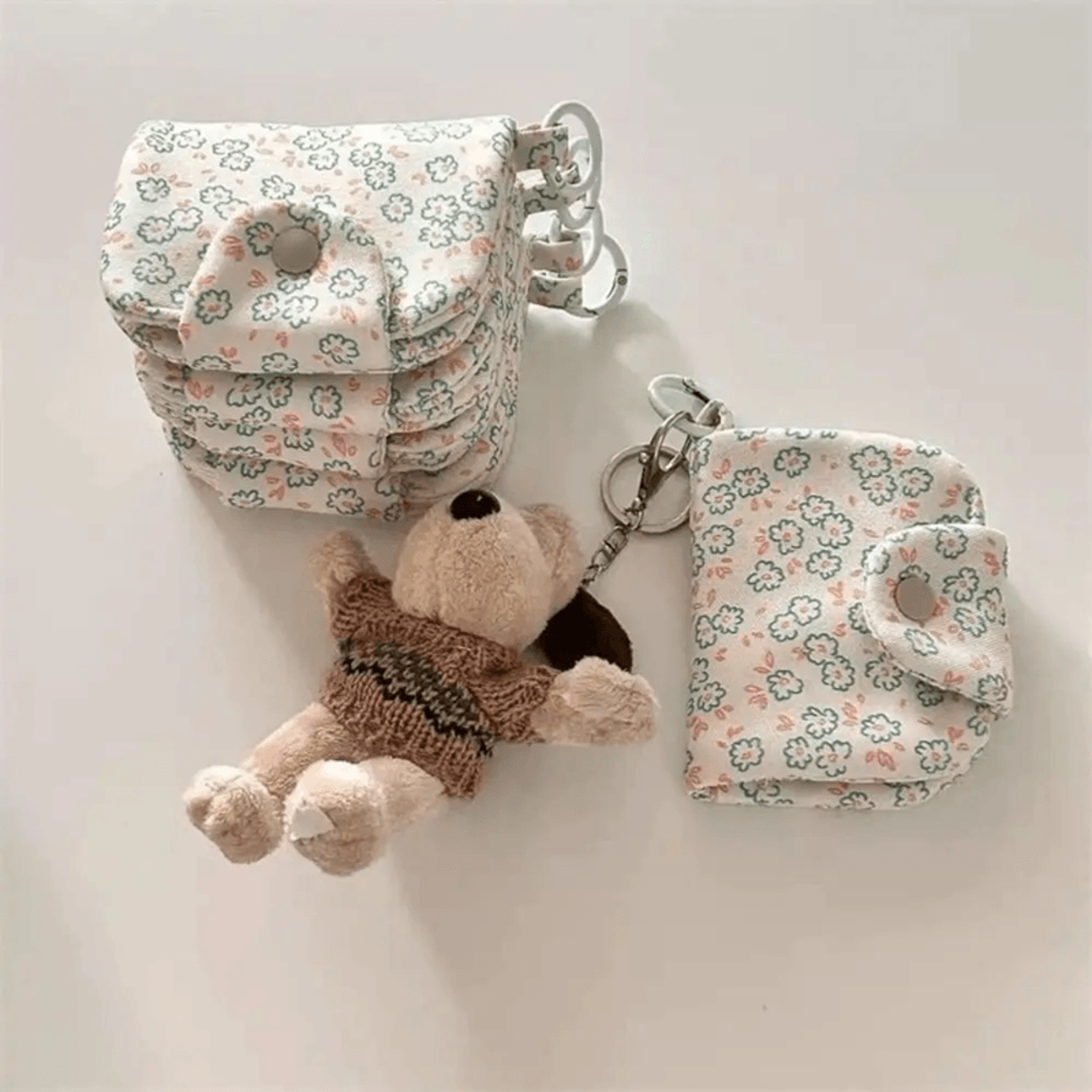 cute floral coin purse card holder