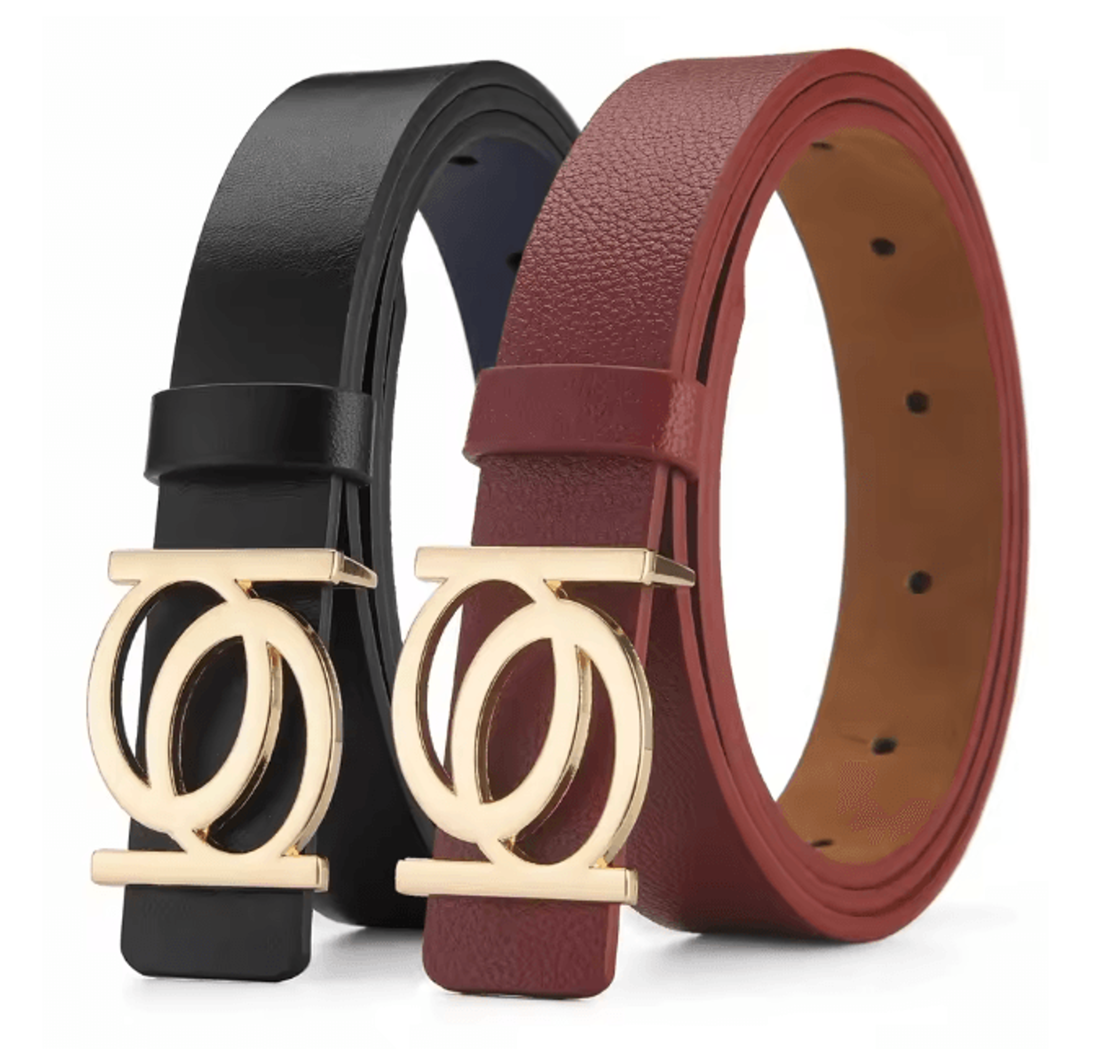 womens classic pu leather belt