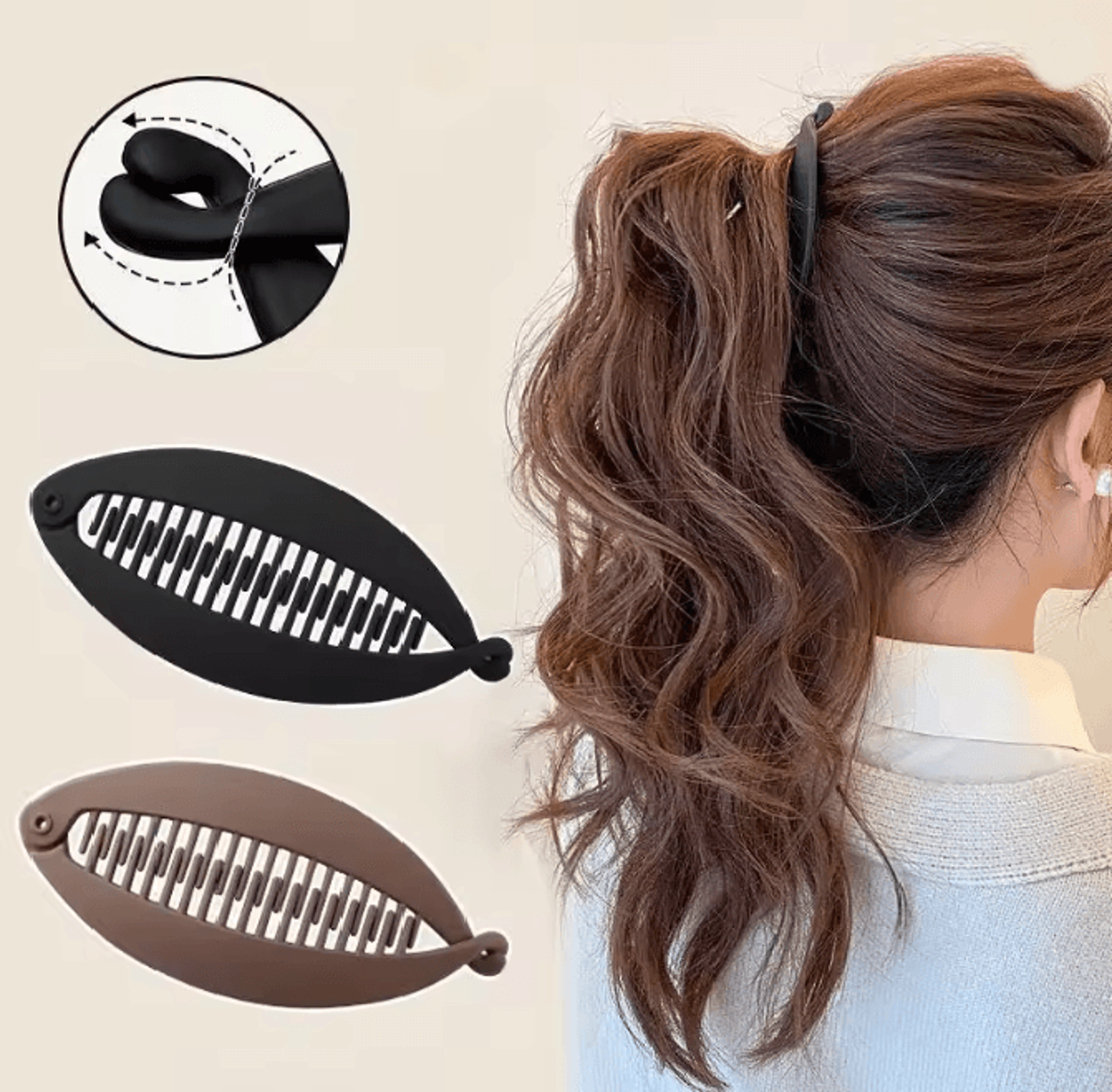 matte fish shape hair claw clip