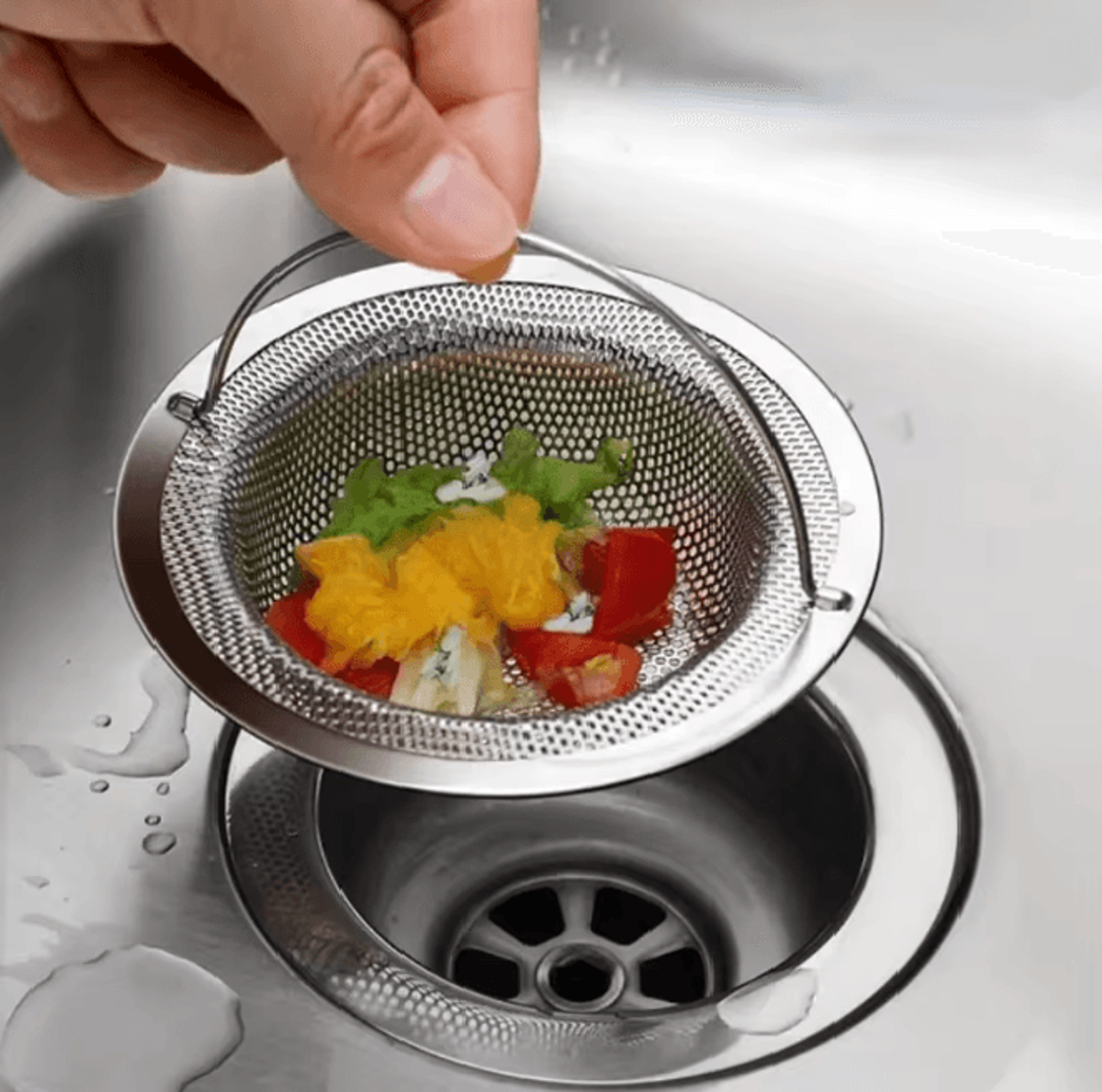 stainless steel kitchen sink strainer