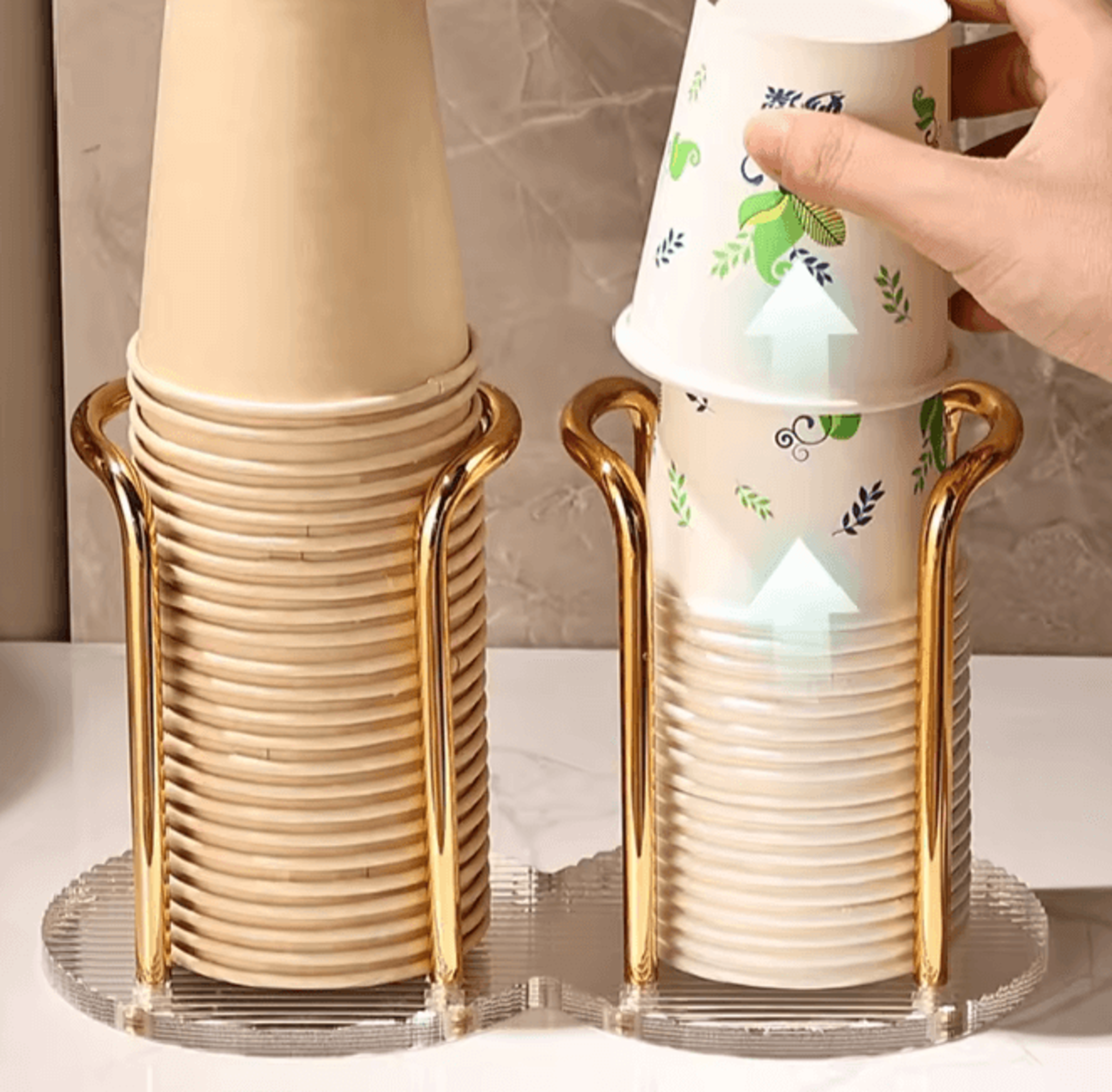 disposable cup storage holder stand