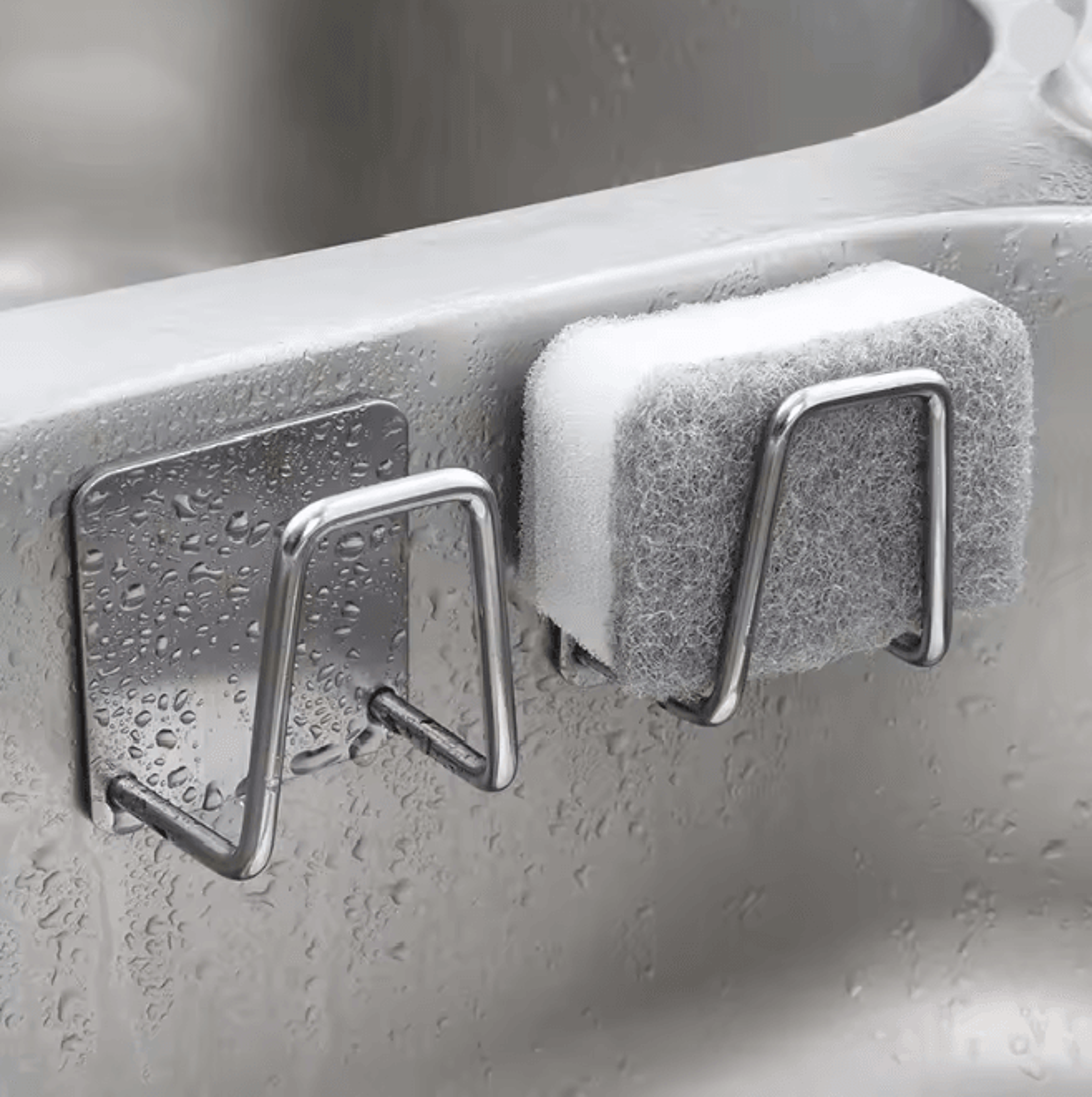 stainless steel sink sponge rack