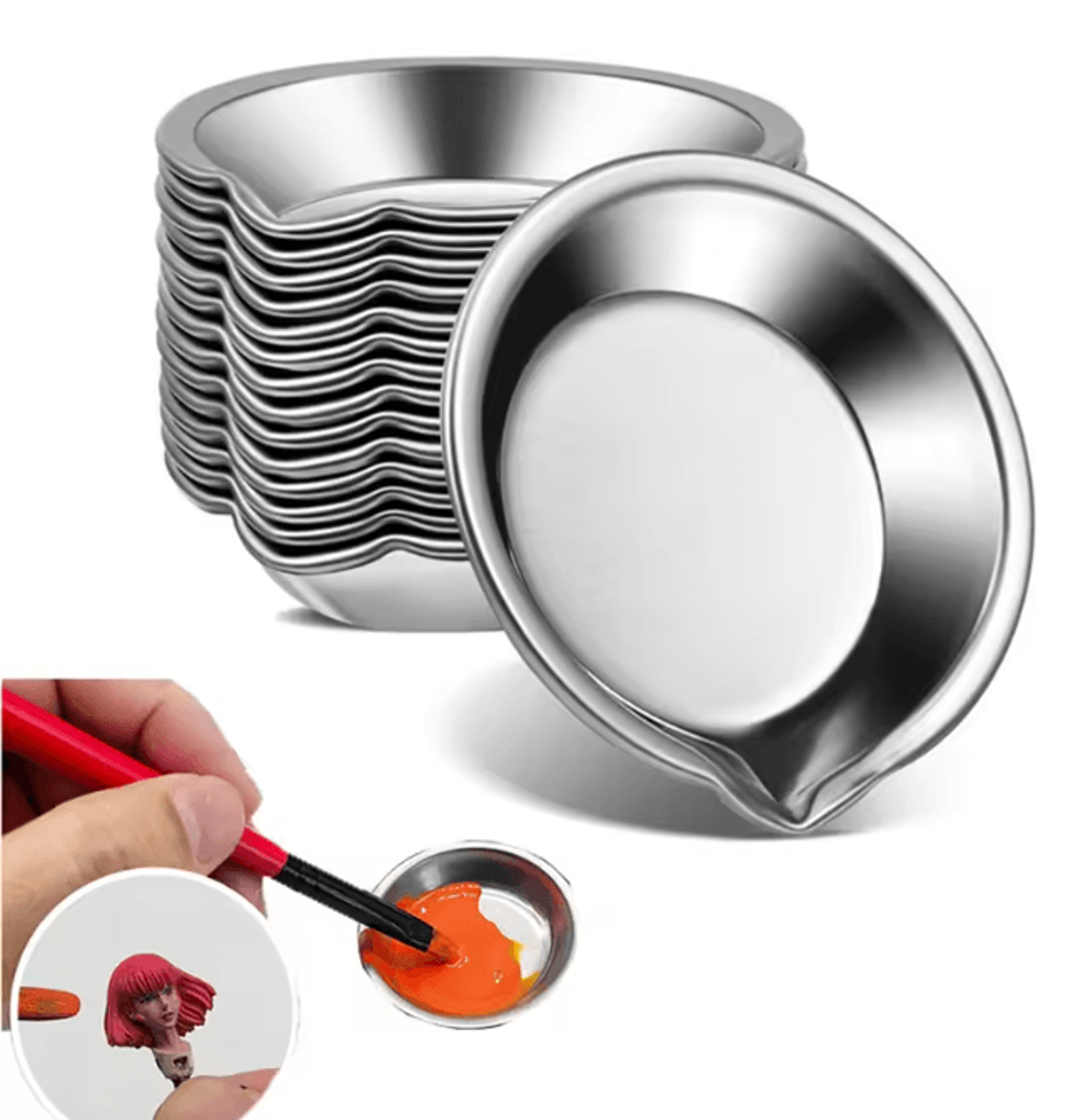 stainless steel paint mixing cups set