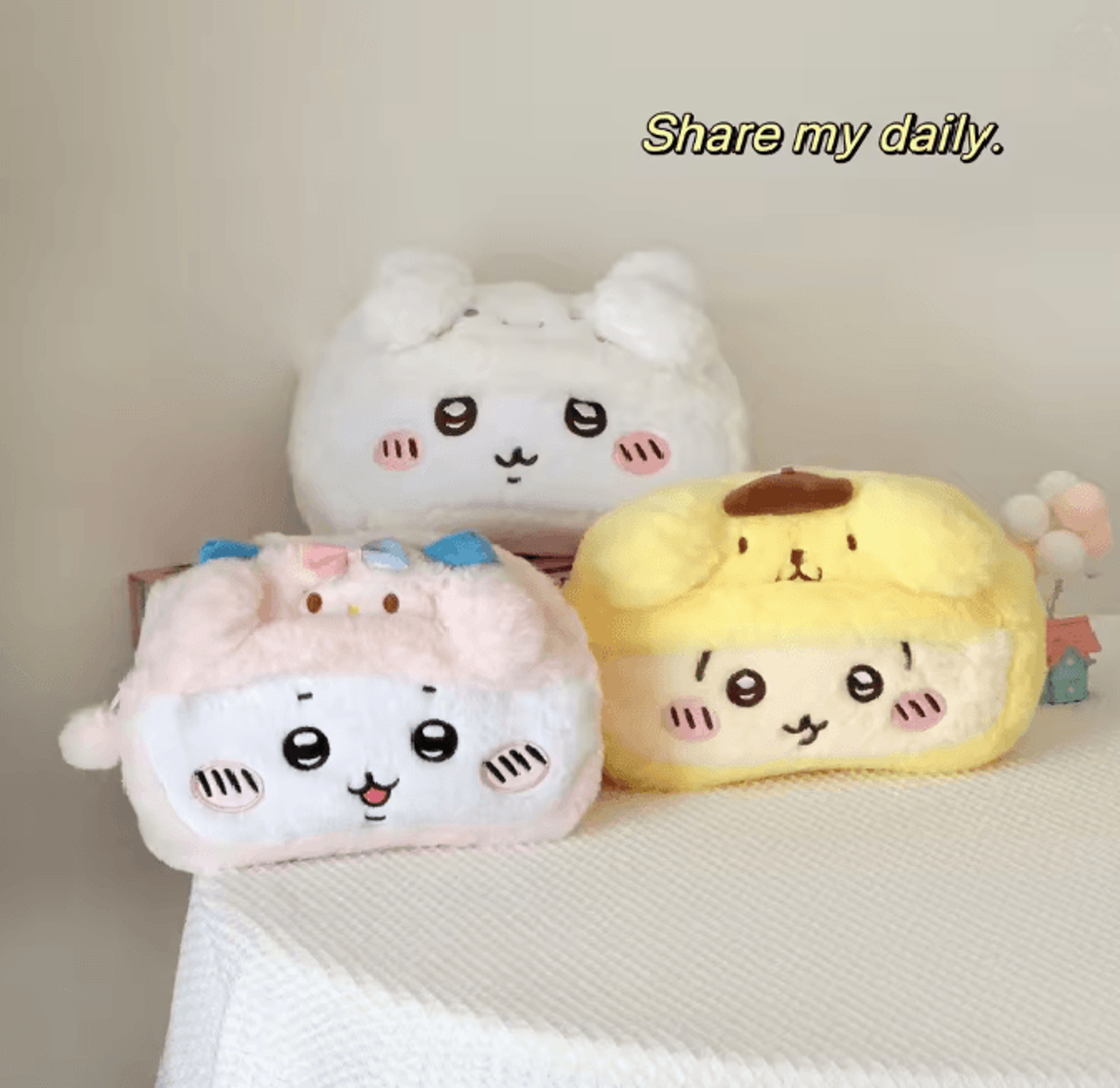 cute plush pencil case for girls and students