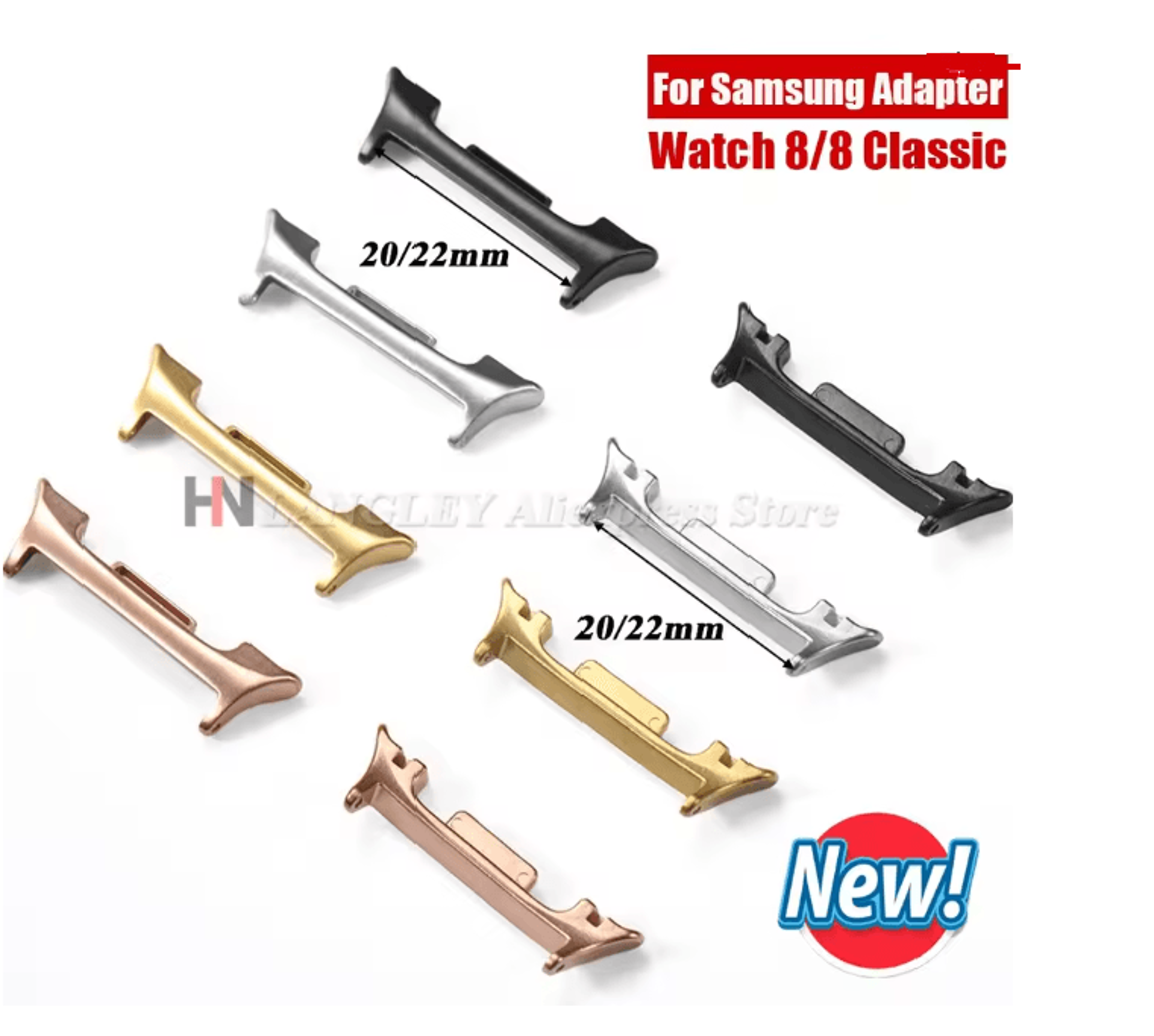 stainless steel watch adapter for samsung galaxy watch 8 and classic