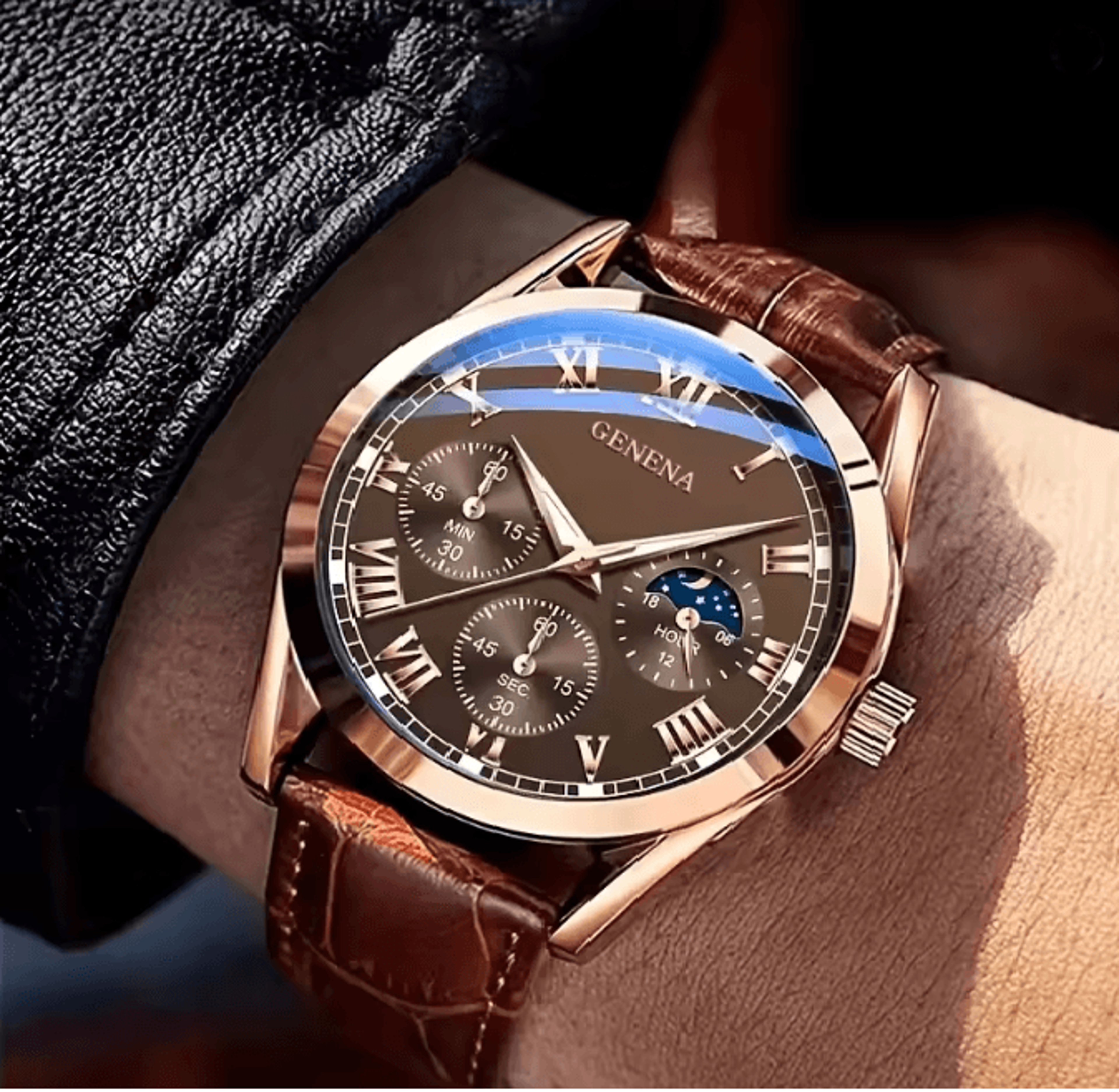 business casual quartz watch for men