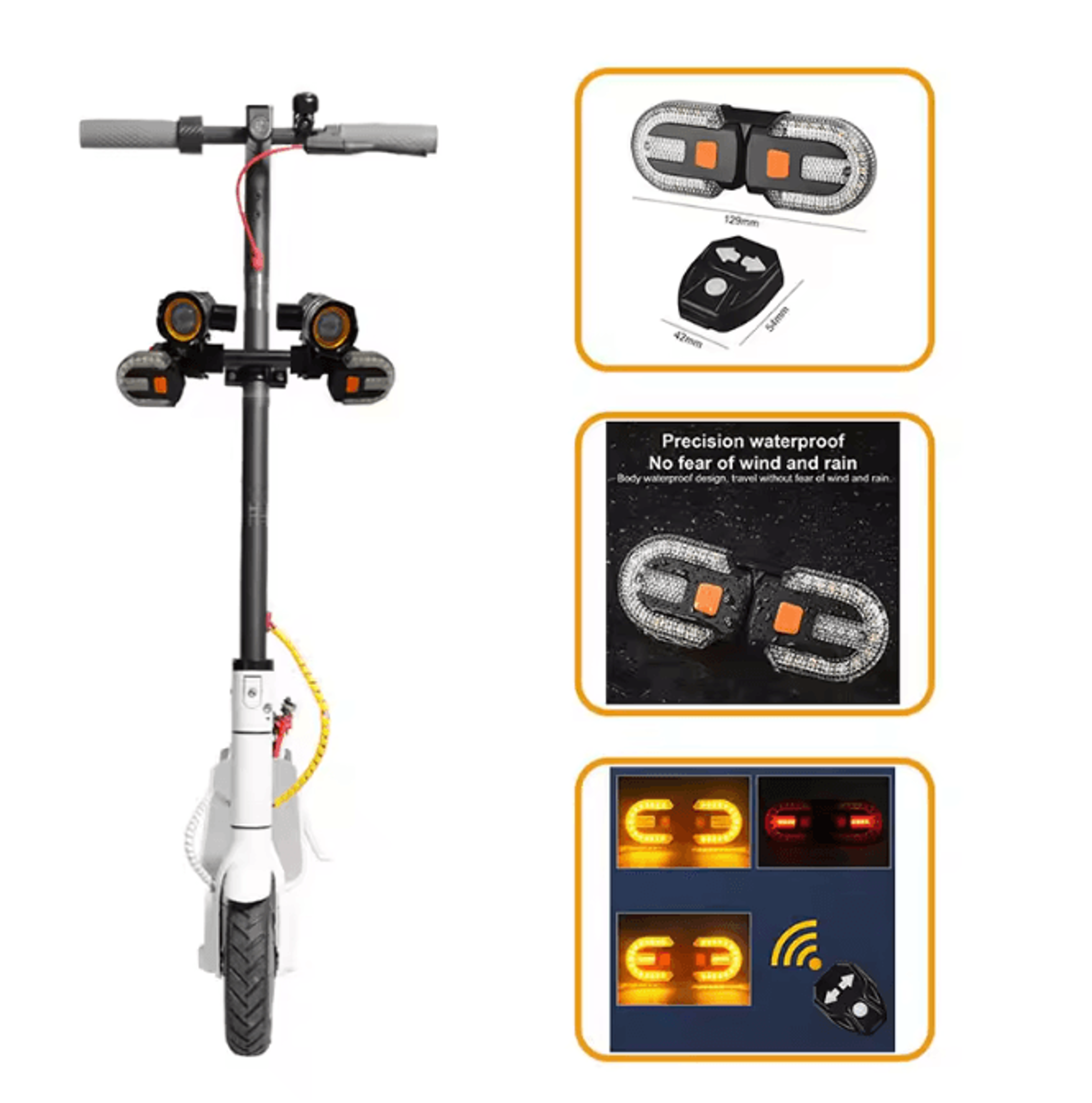led usb rechargeable scooter headlight
