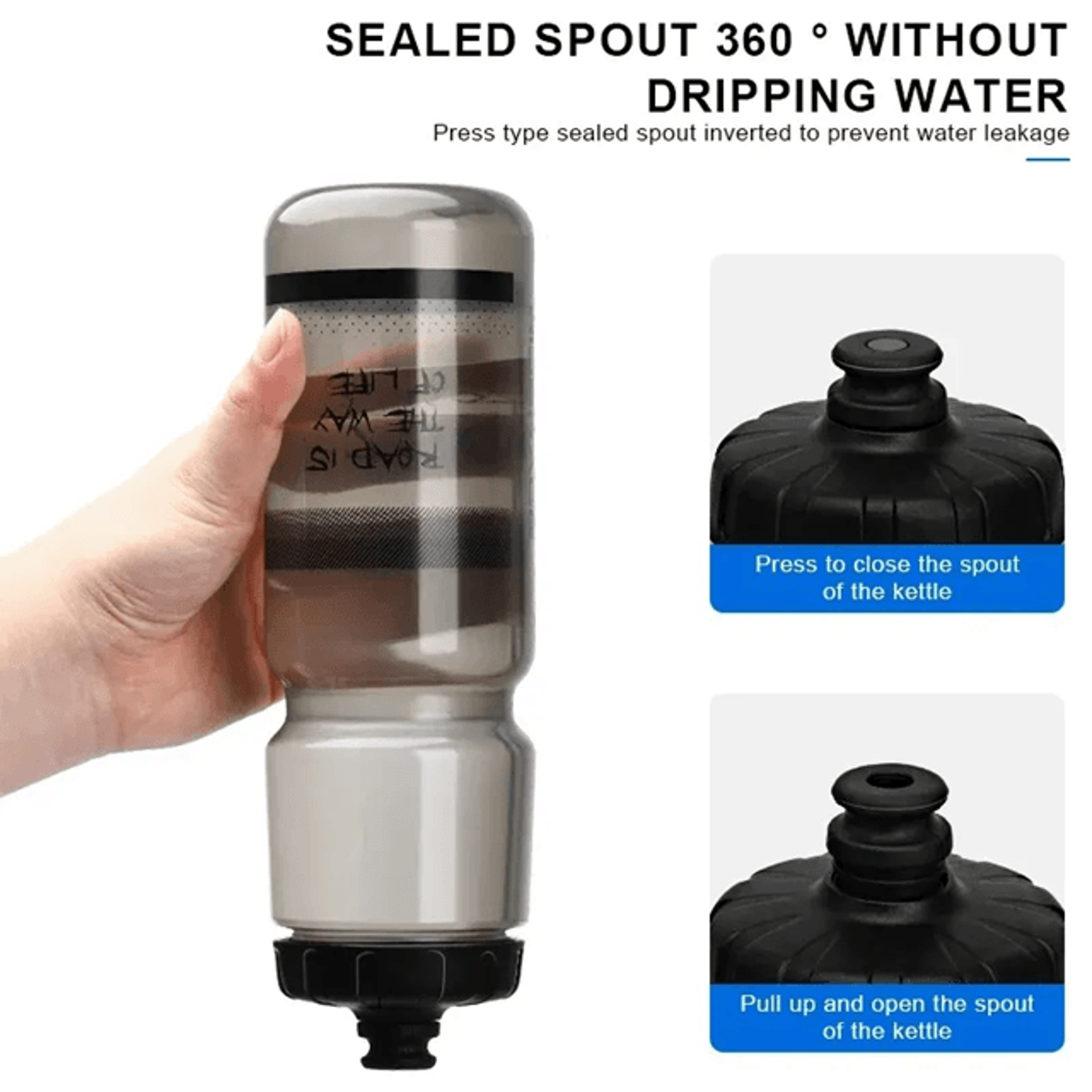 portable sports cycling water bottle 750ml