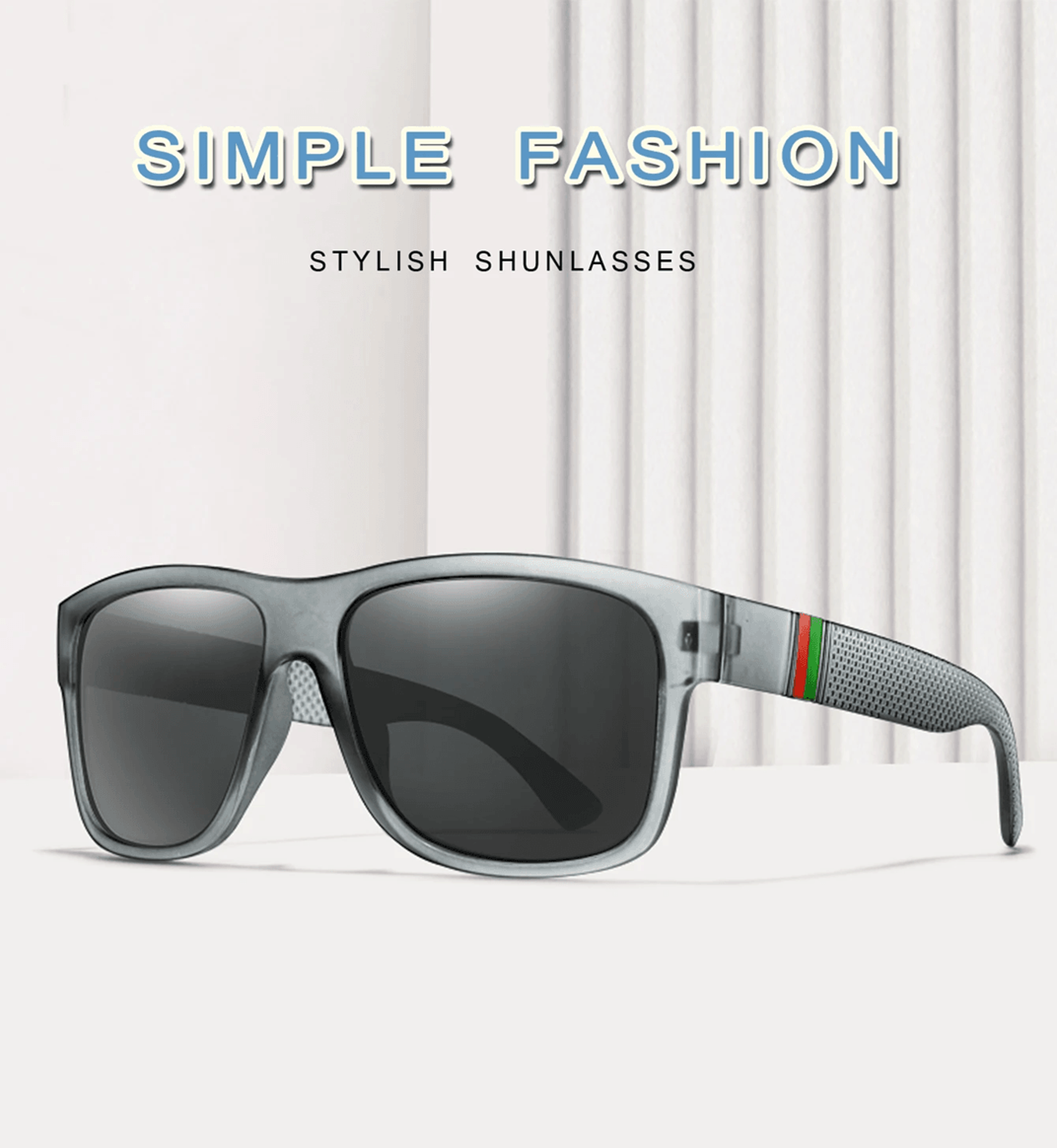 classic polarized square sunglasses for men