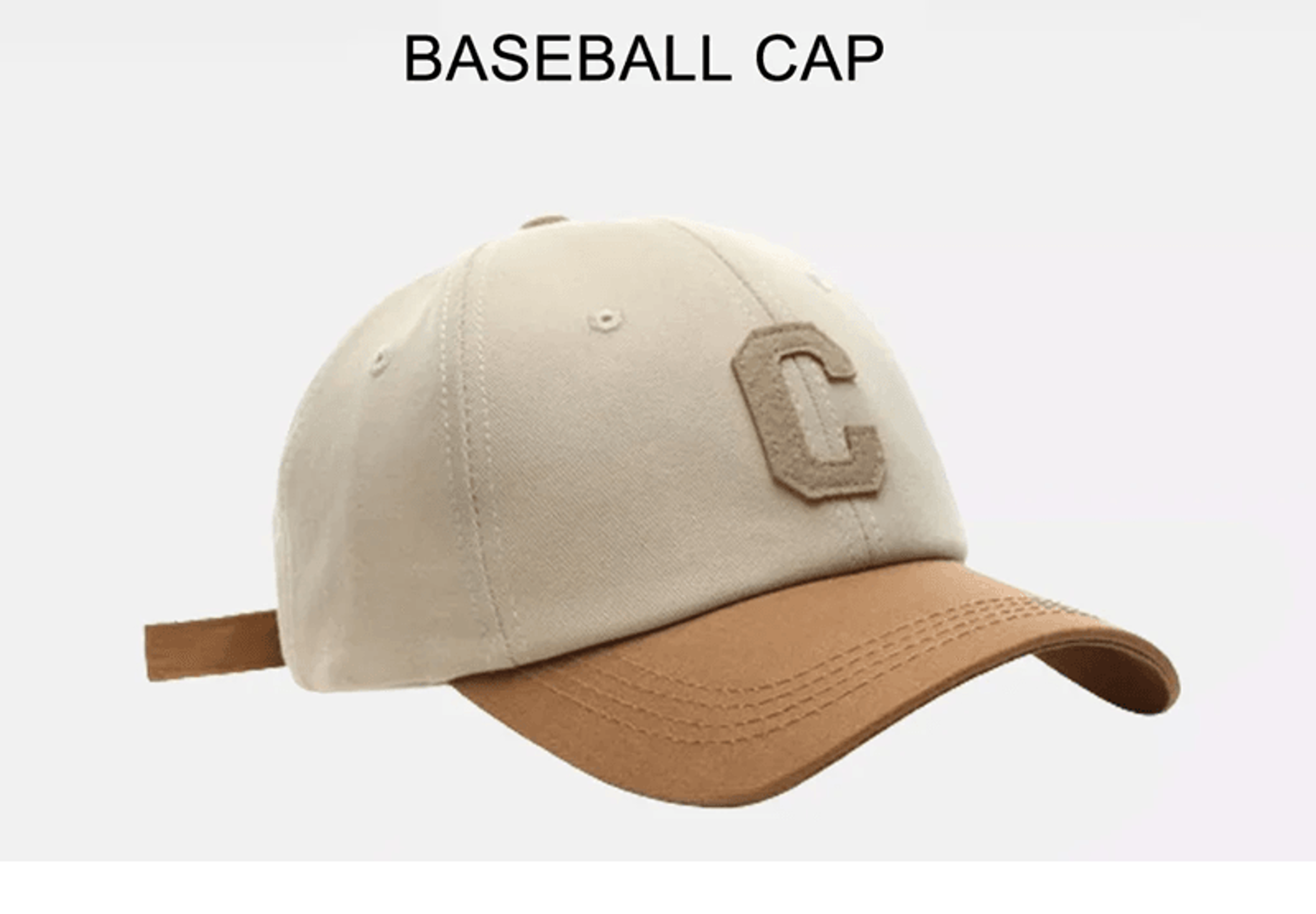 casual style color block baseball cap
