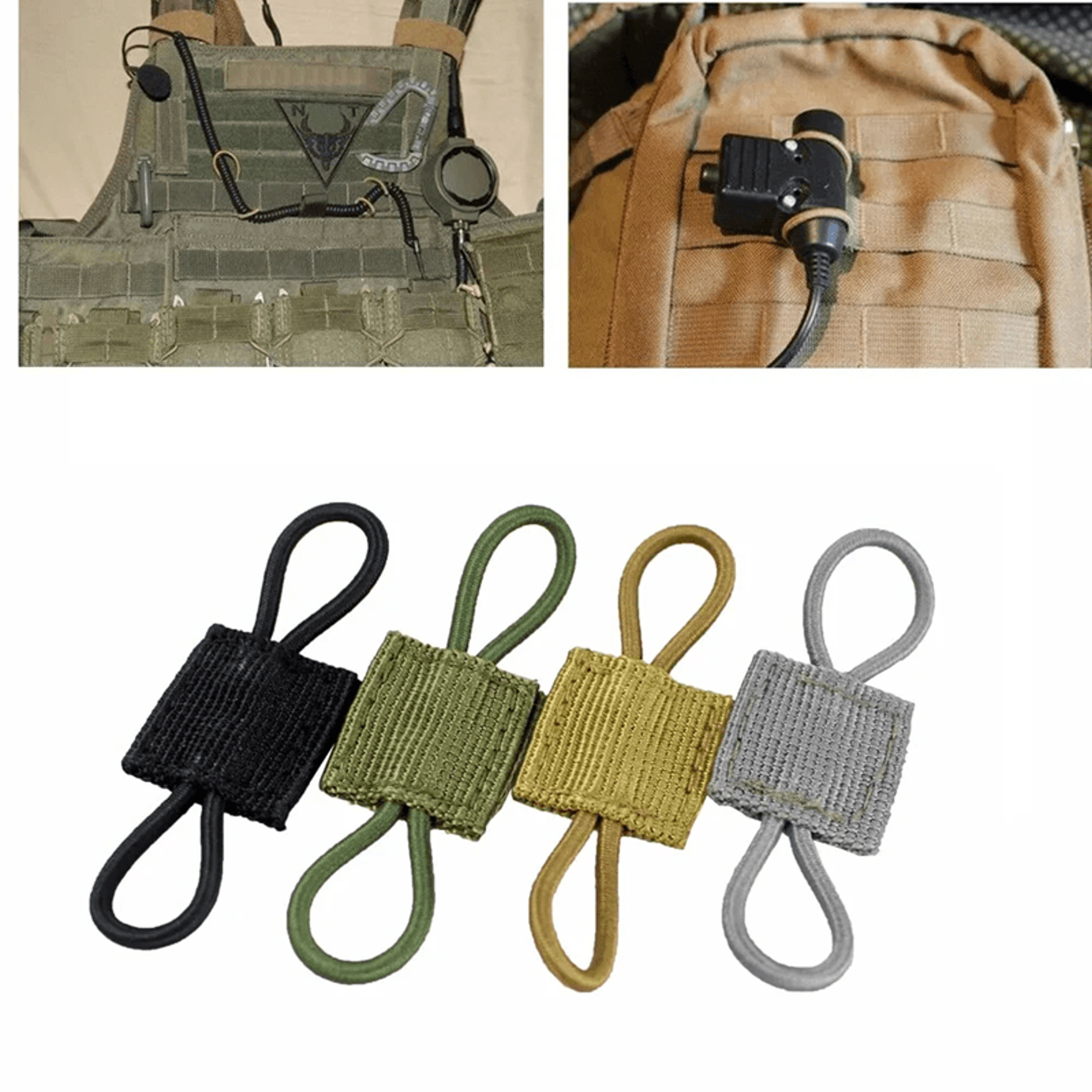 tactical molle antenna buckle set
