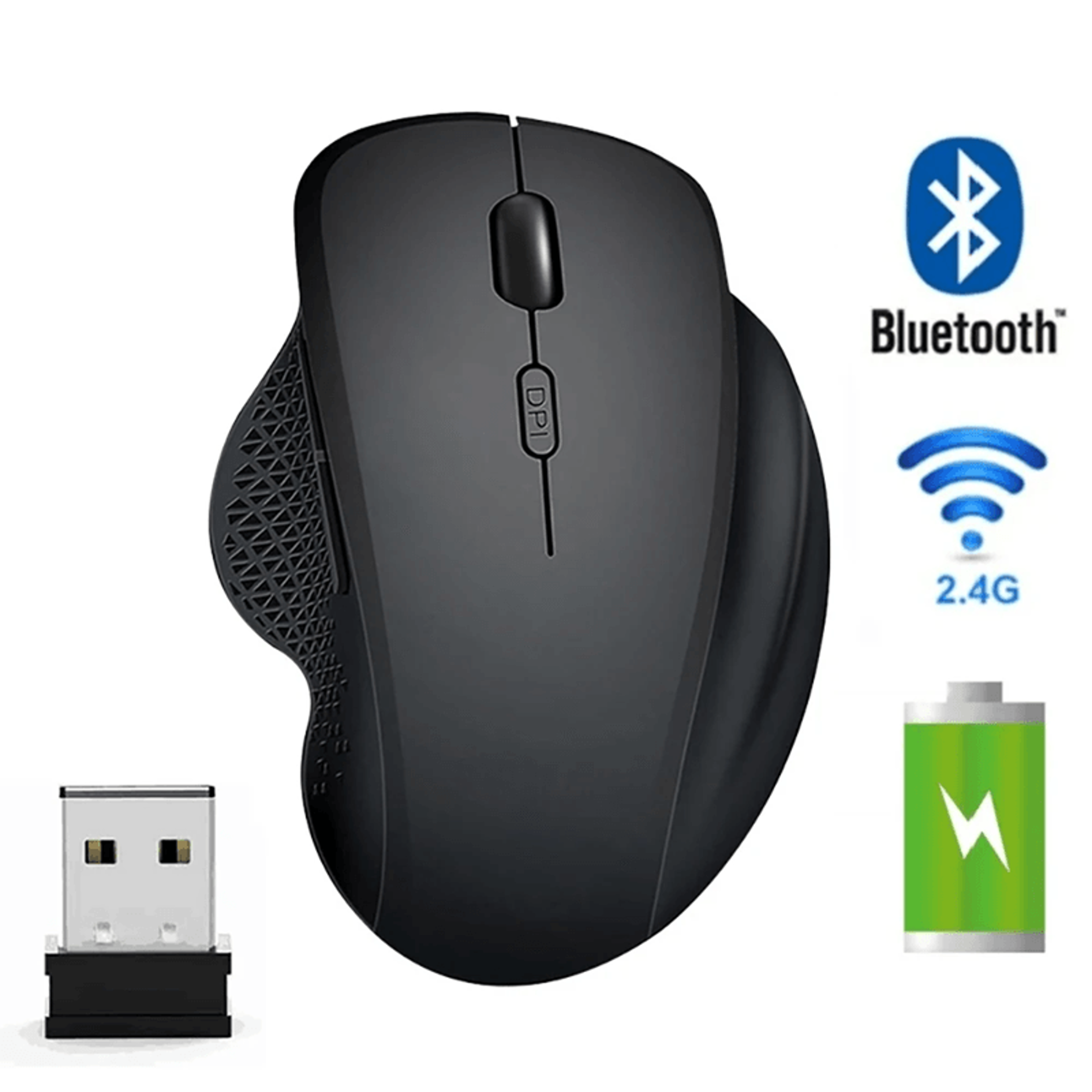 GlideEase Wireless Ergonomic Mouse