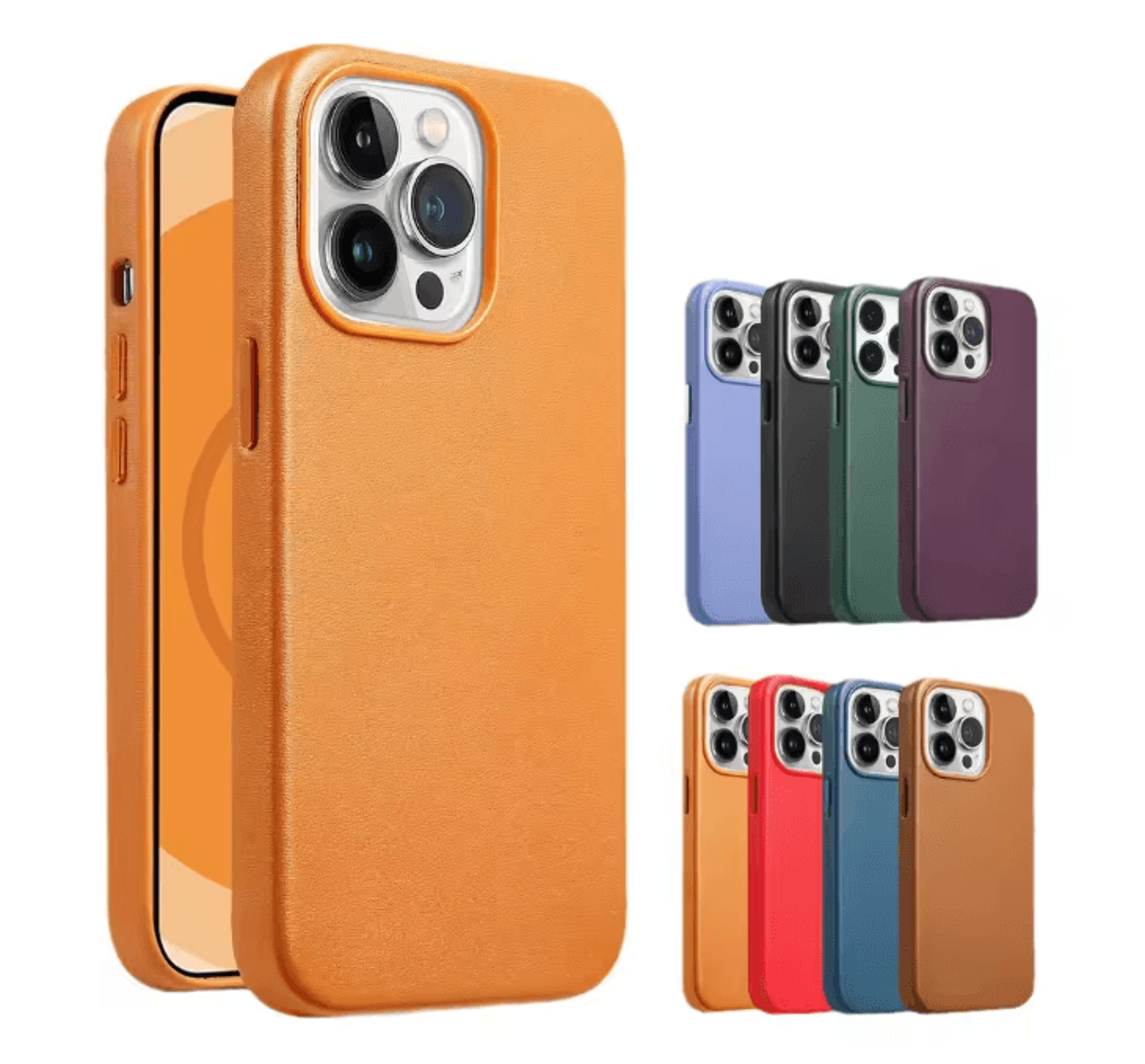 luxury leather protective case for iphone 13 series