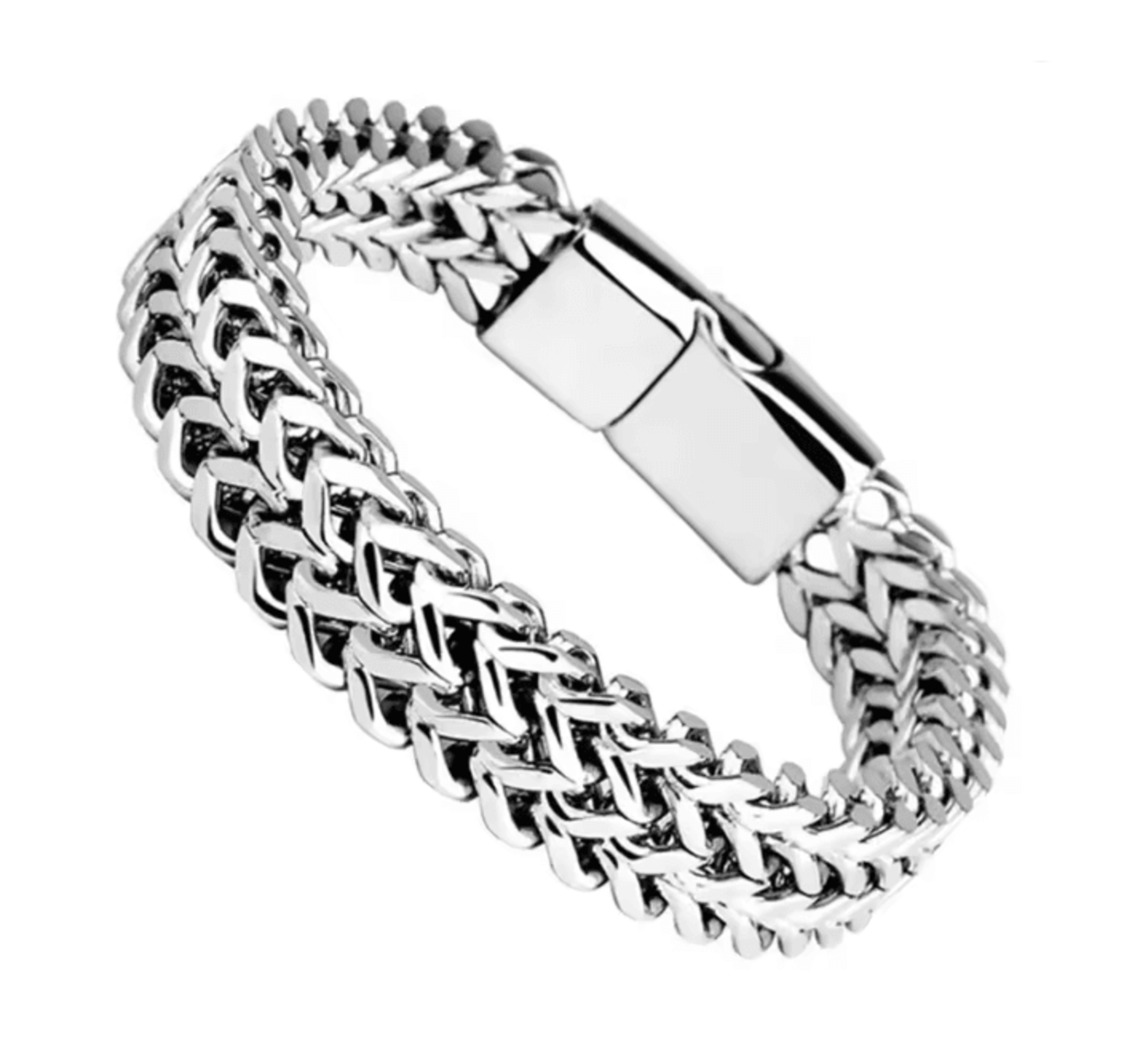 steelwave braided magnetic bracelet stainless steel fish scale design