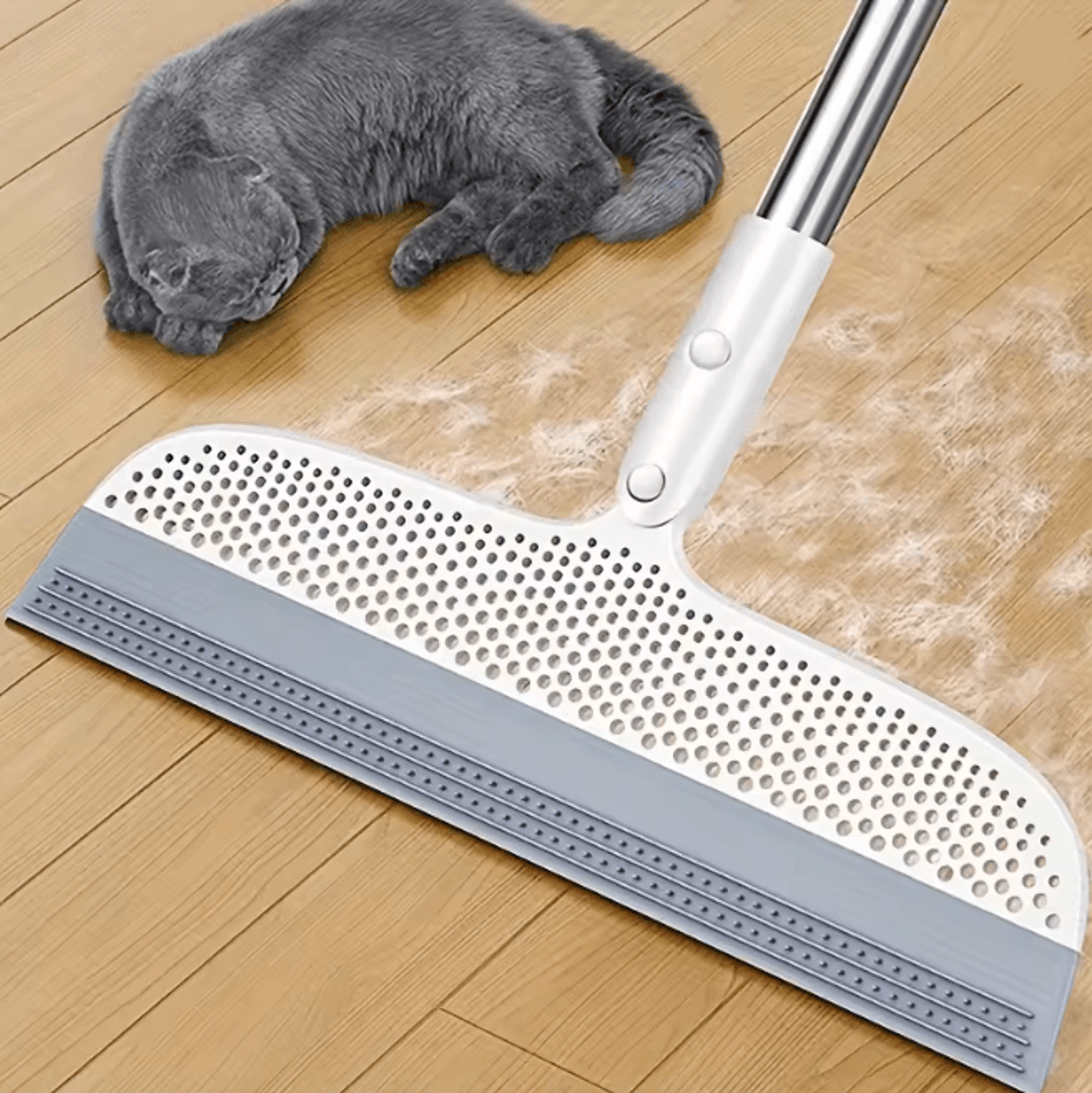 FlexSweep Magic Silicone Broom Double Sided Scraper with Detachable Head