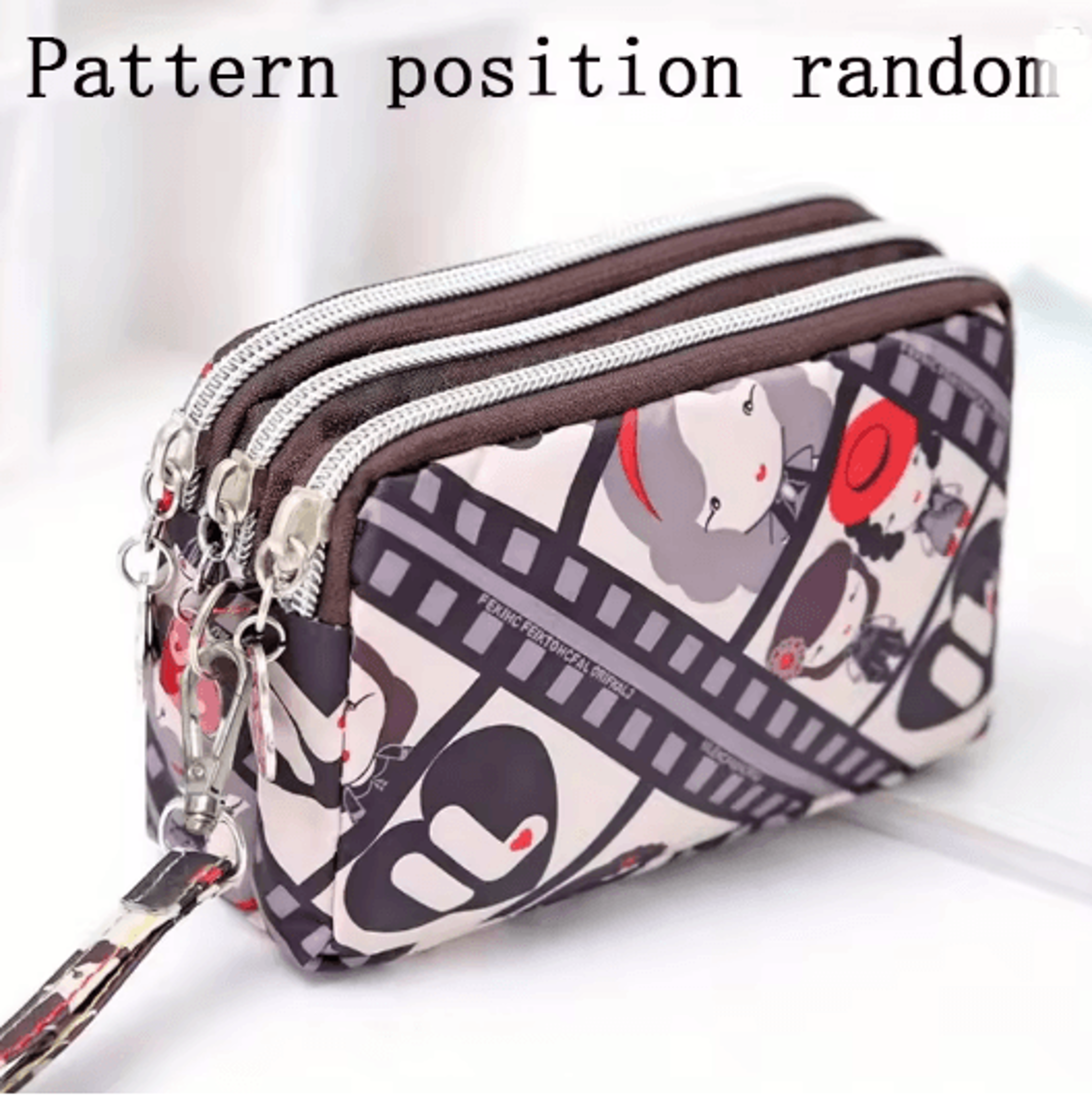 SoftCarry Womens Wrist Phone Purse Three Layer Zipper Handbag