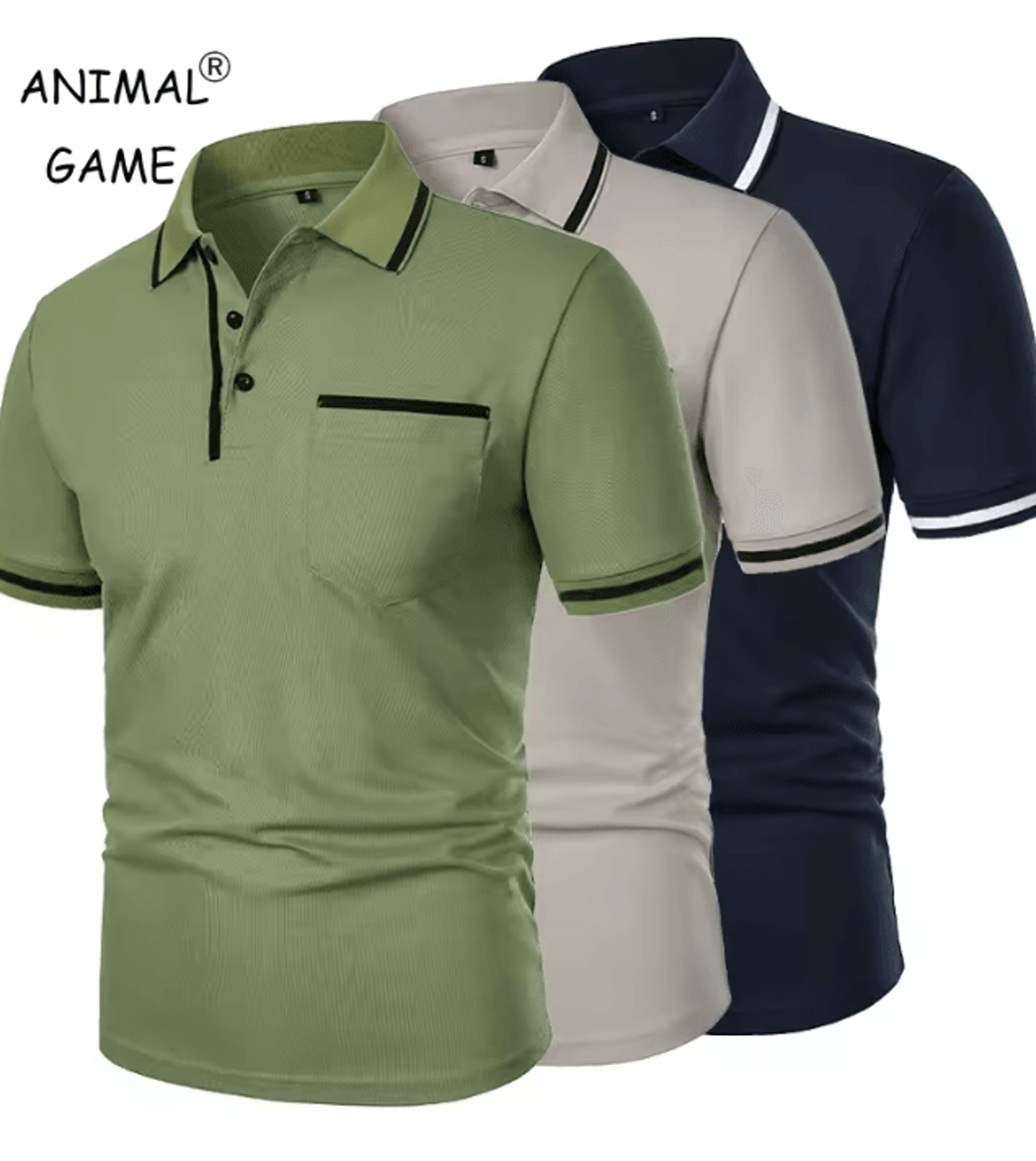 mens short sleeve polo shirt breathable casual summer top