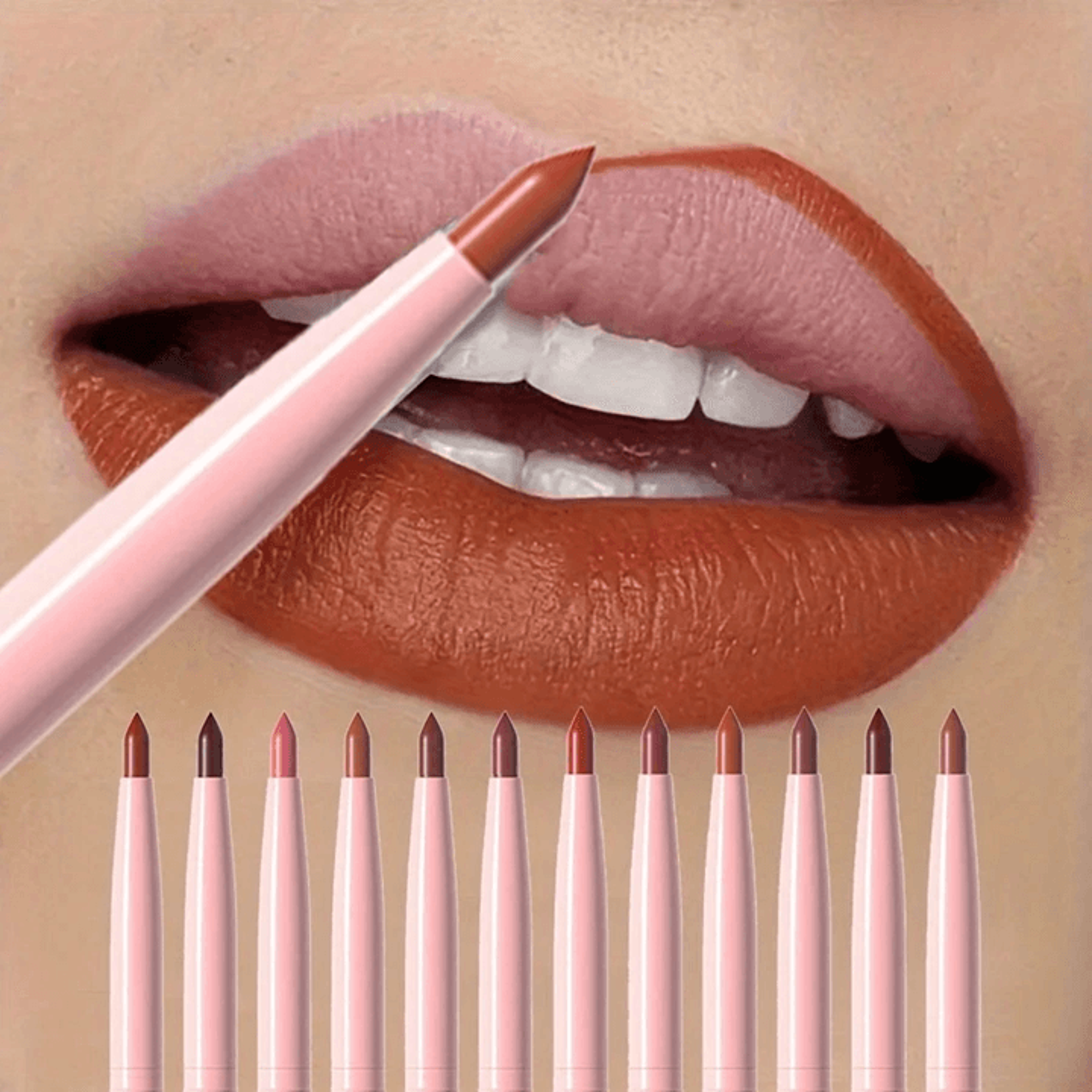 VelvetEdge Lip Liner Pen Set Long Lasting Waterproof Lip Color Collection