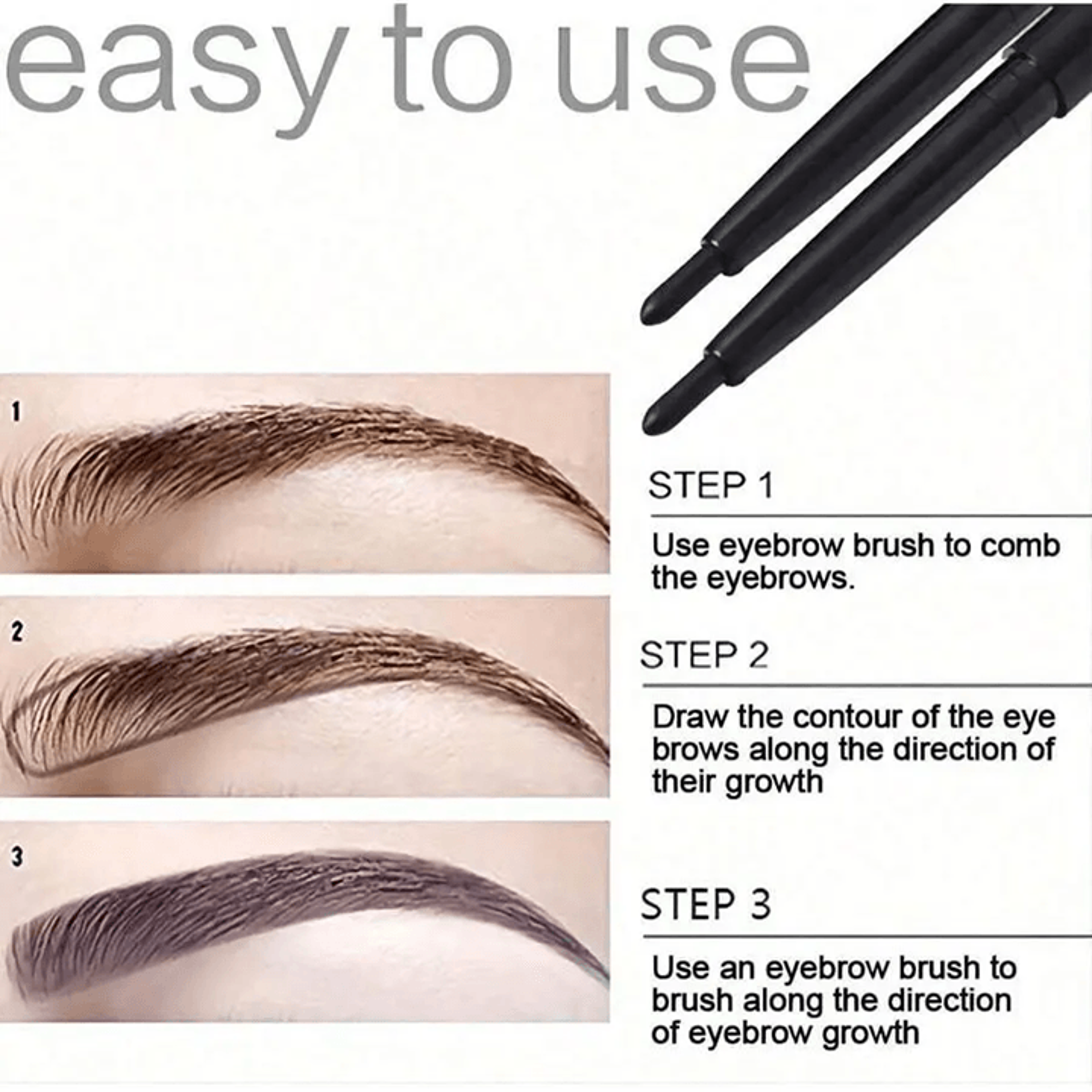 Long Lasting Waterproof Black Eyeliner Pencil Set 5 Pack