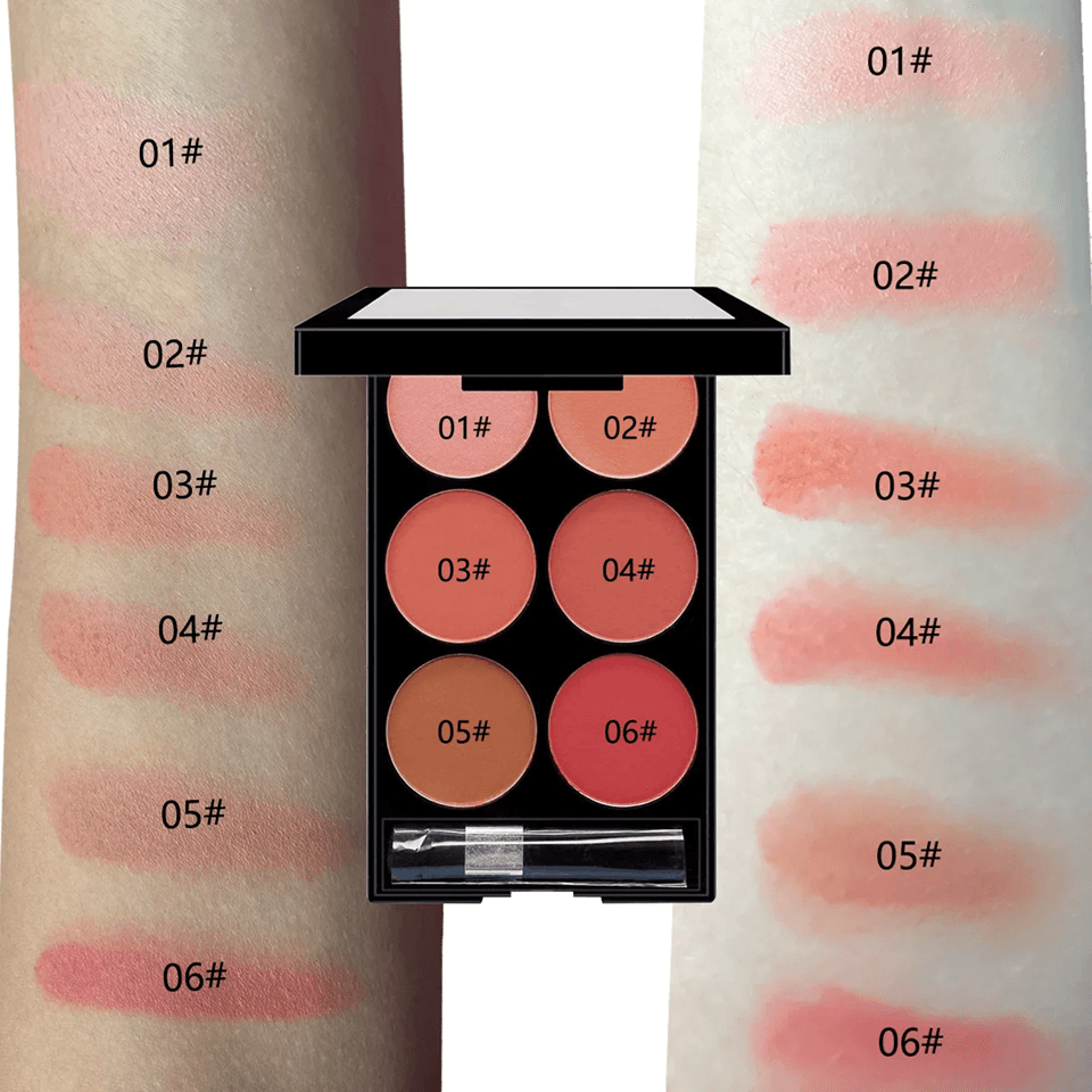 Radiant Sculpt 6 Color Blush and Contour Makeup Palette