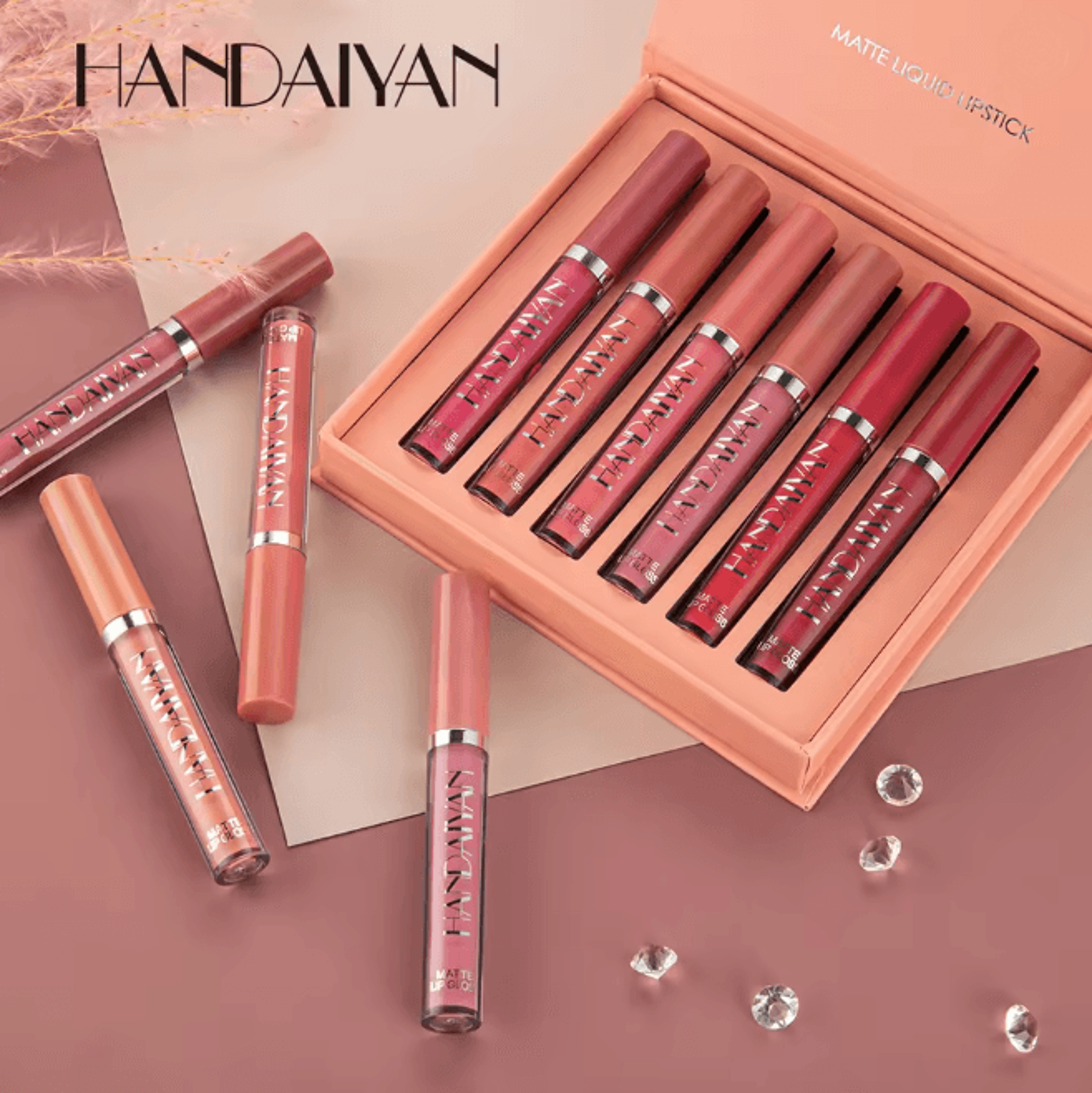 Matte Liquid Lipstick Set Long Lasting Non Stick Lip Gloss Collection 6 Colors