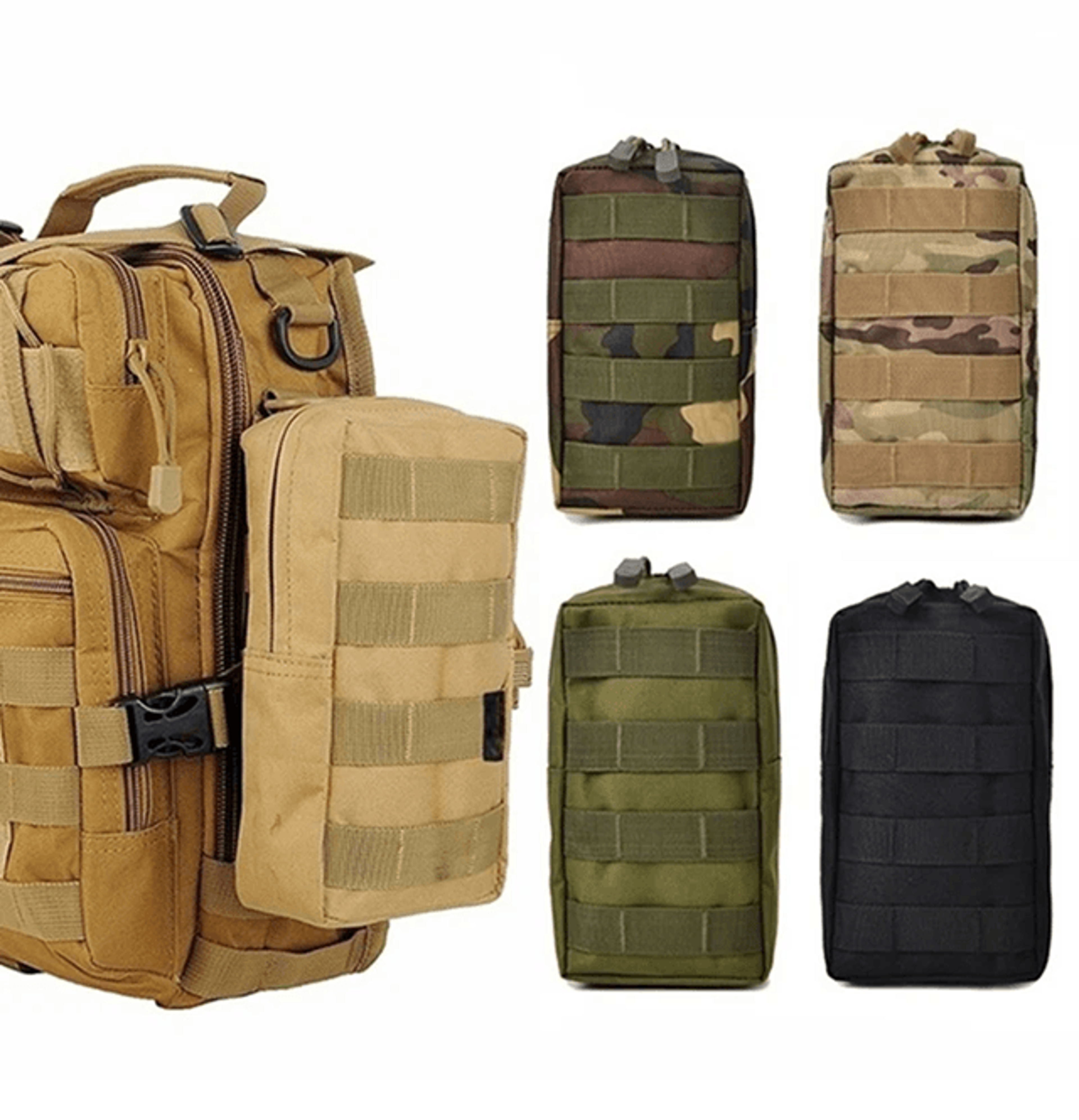 Military Tactical EDC Waist Pouch 600D Oxford Molle Gear Bag