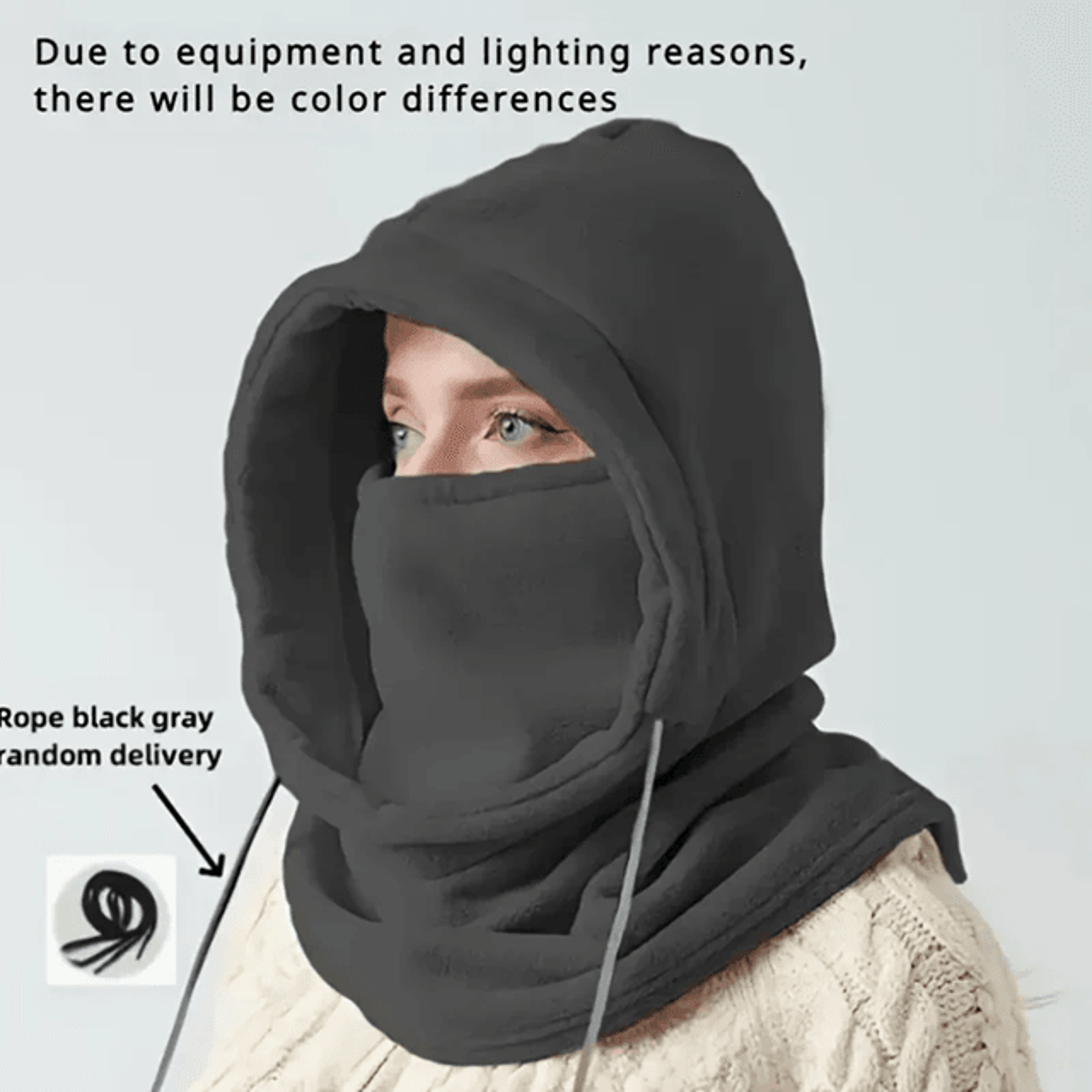 Unisex Winter Balaclava Knit Hood Windproof Face Mask