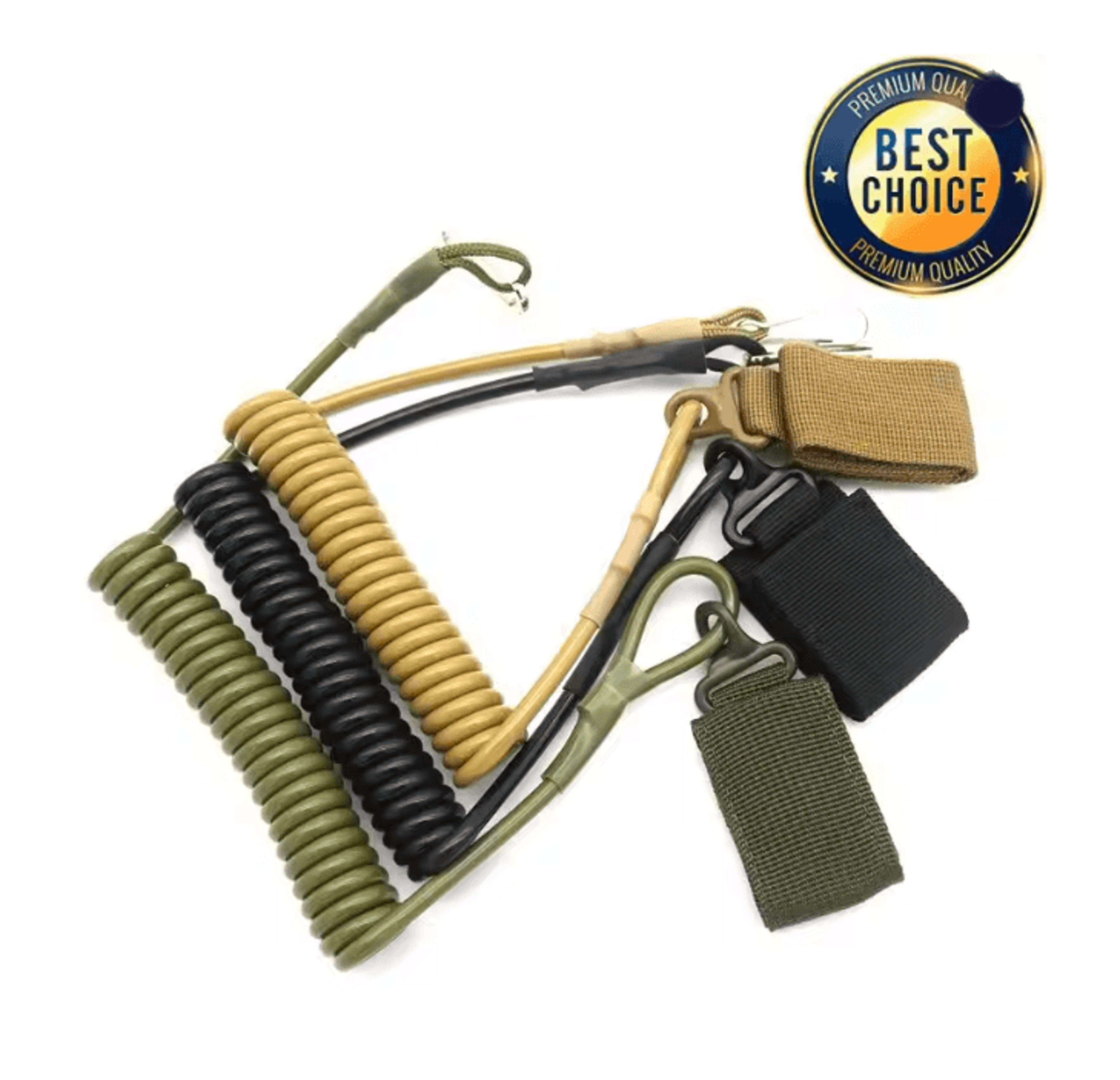 Tactical Elastic Safety Lanyard Anti Lost Gear Retention Rope
