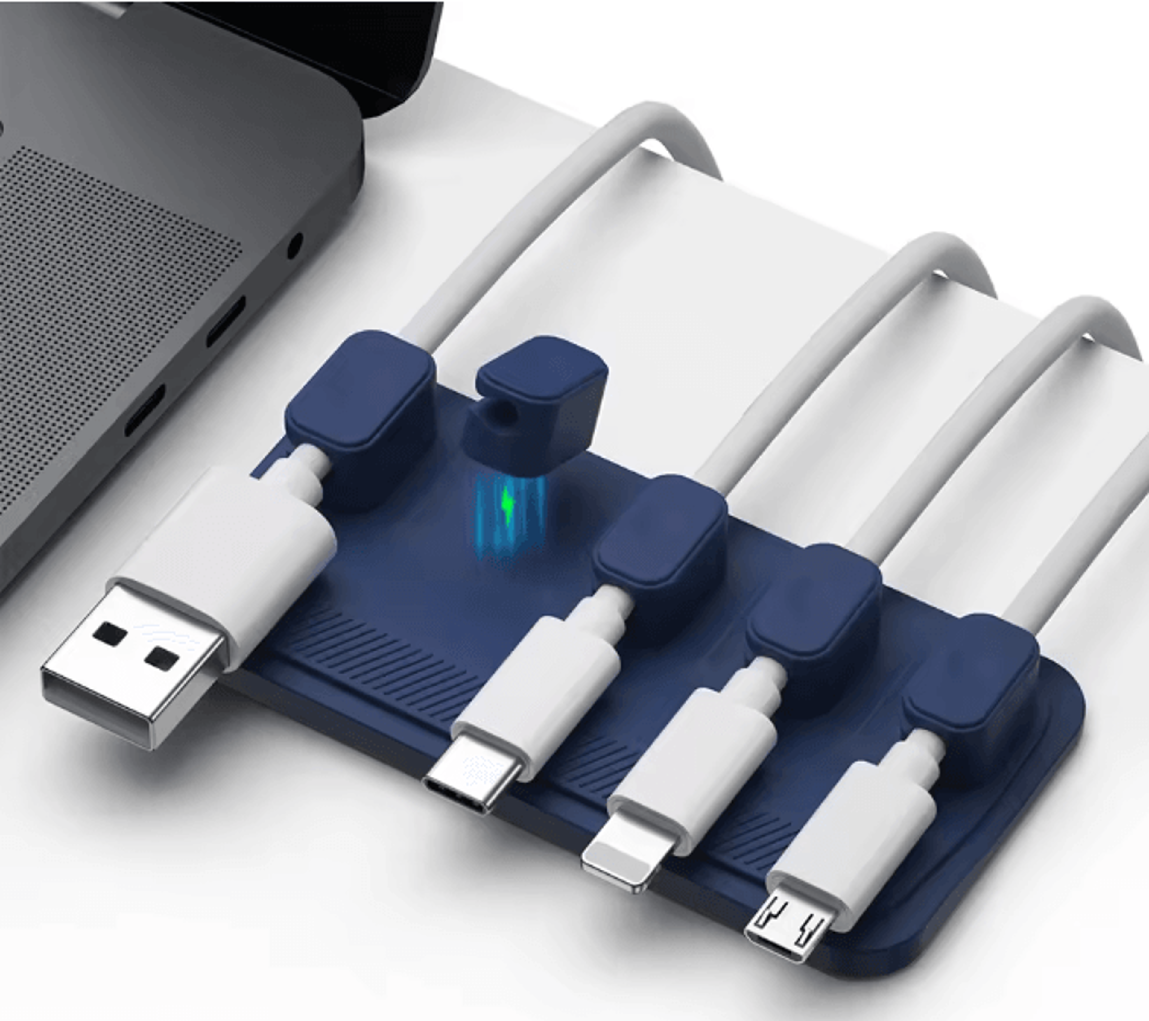 magnetic cable organizer clips silicone wire holder for car and desk