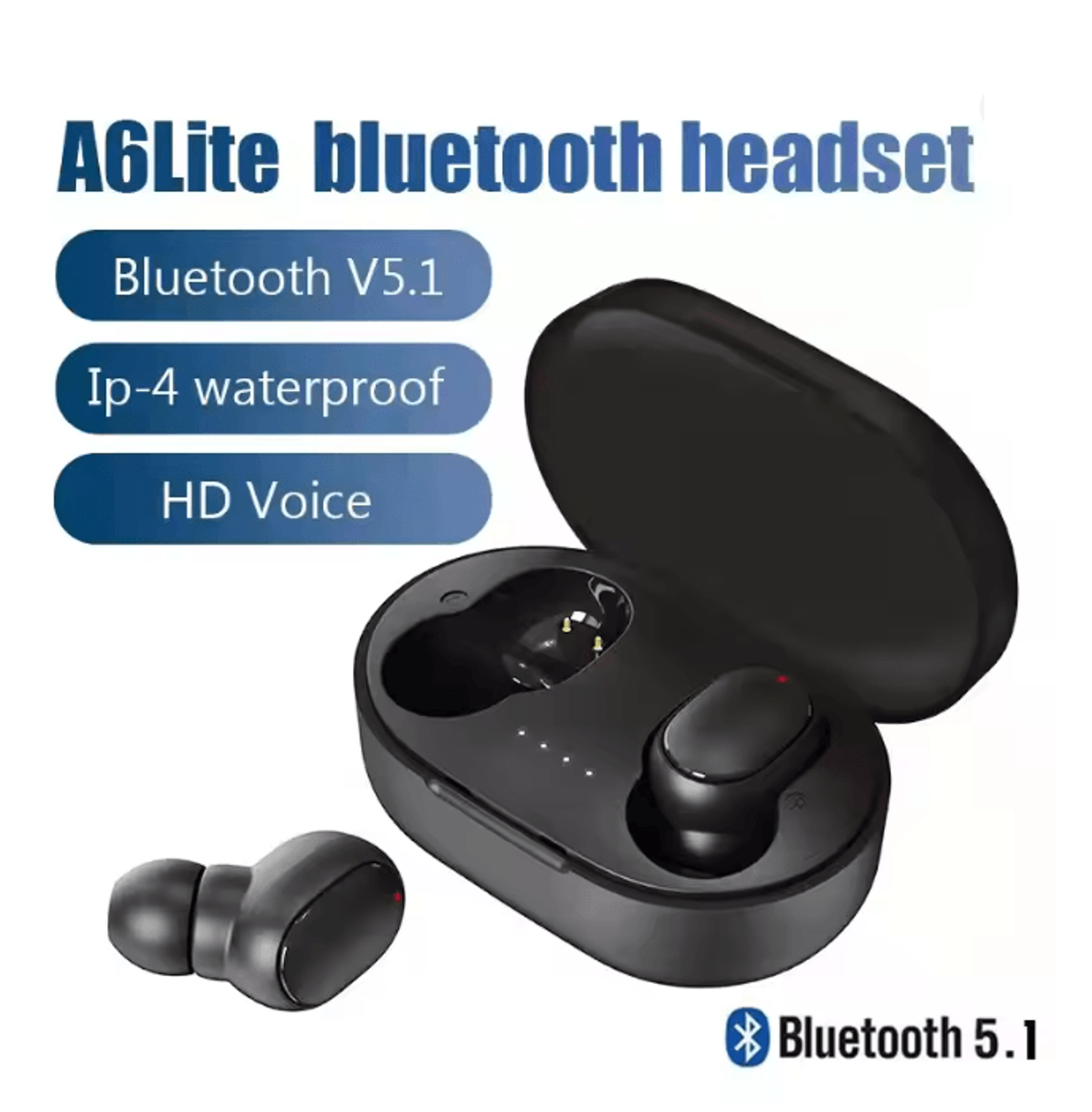 A6S Wireless Bluetooth Earbuds Sport Stereo Earphones